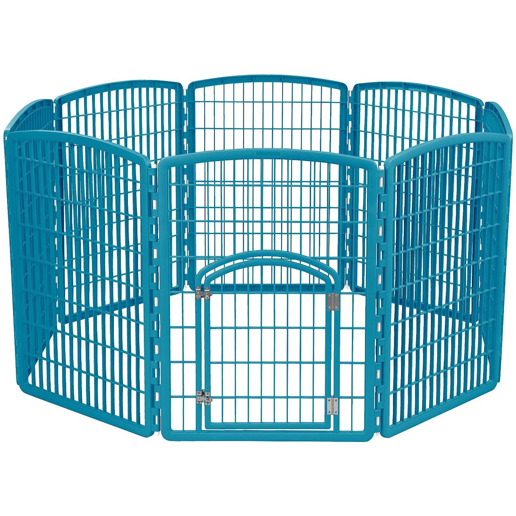 IRIS IRIS 8-Panel Plastic Exercise Dog Playpen, Blue Moon