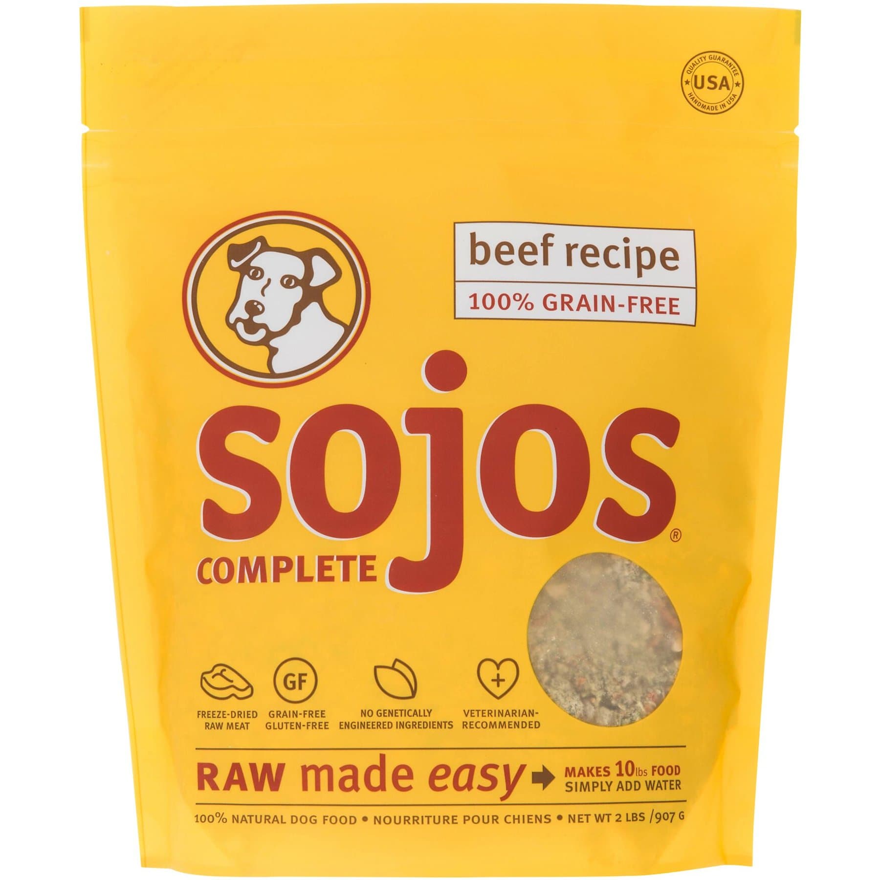 Sojos Sojos Complete Beef Recipe Adult Grain-Free Freeze-Dried Raw Dog Food