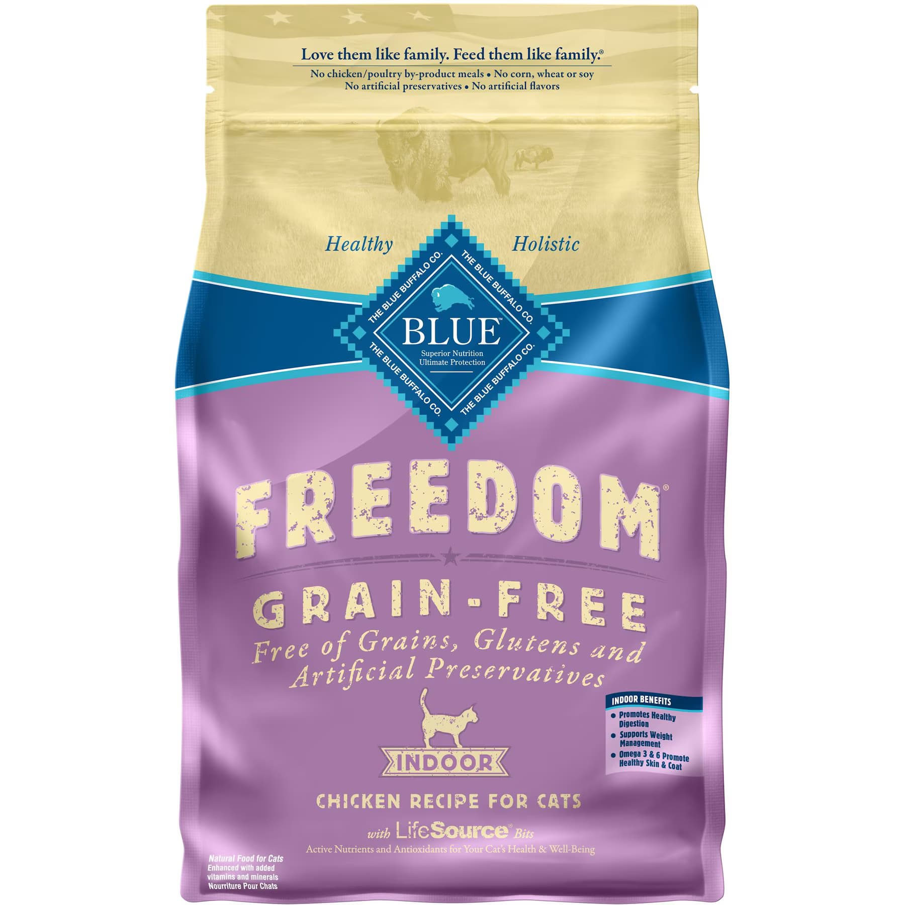 Blue Buffalo Blue Buffalo Freedom Indoor Adult Chicken Recipe Grain-Free Dry Cat Food, 22-lb bundle