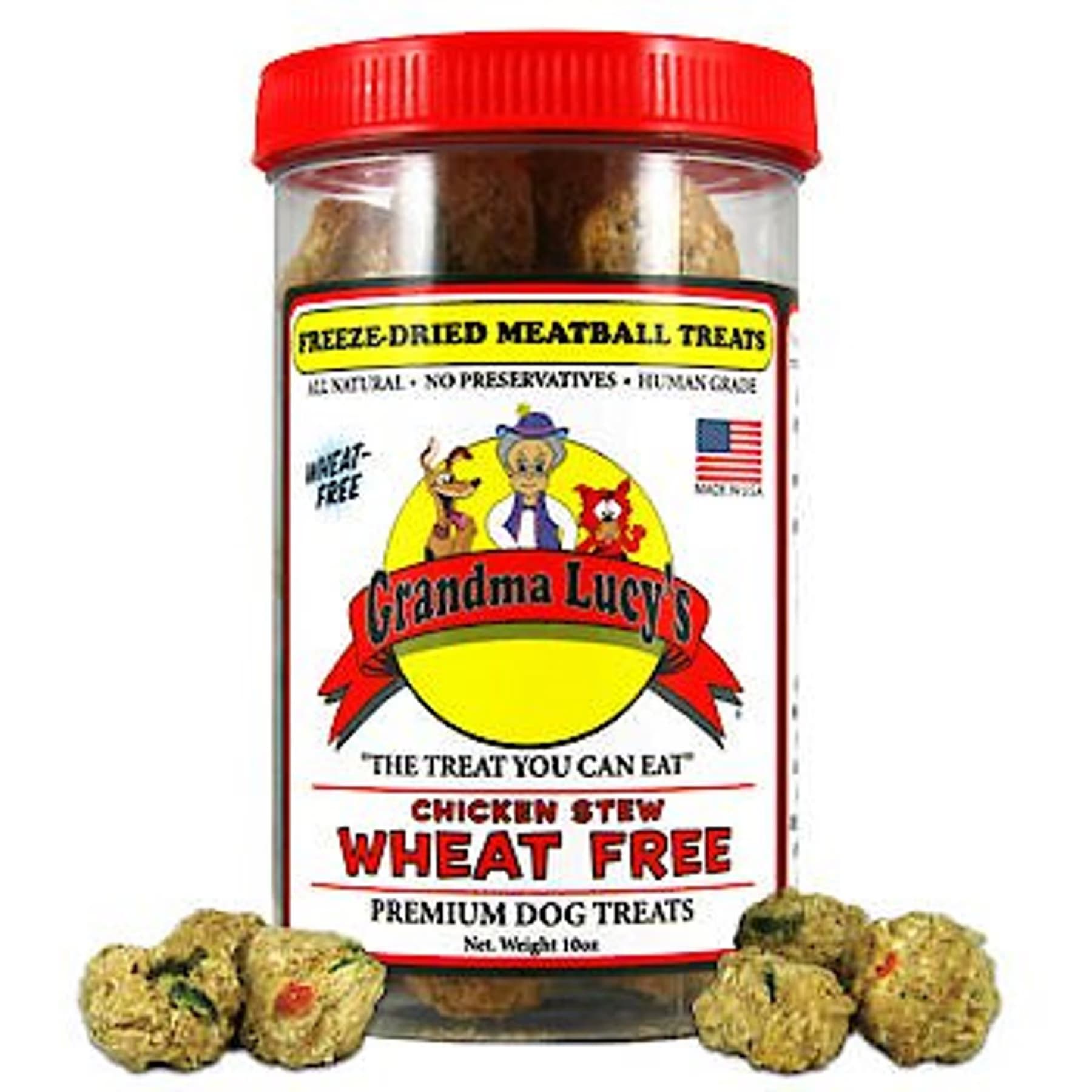 Grandma Lucy's Grandma Lucy’s Freeze-Dried Meatballs Chicken Stew Dog Treats, 10-oz jar