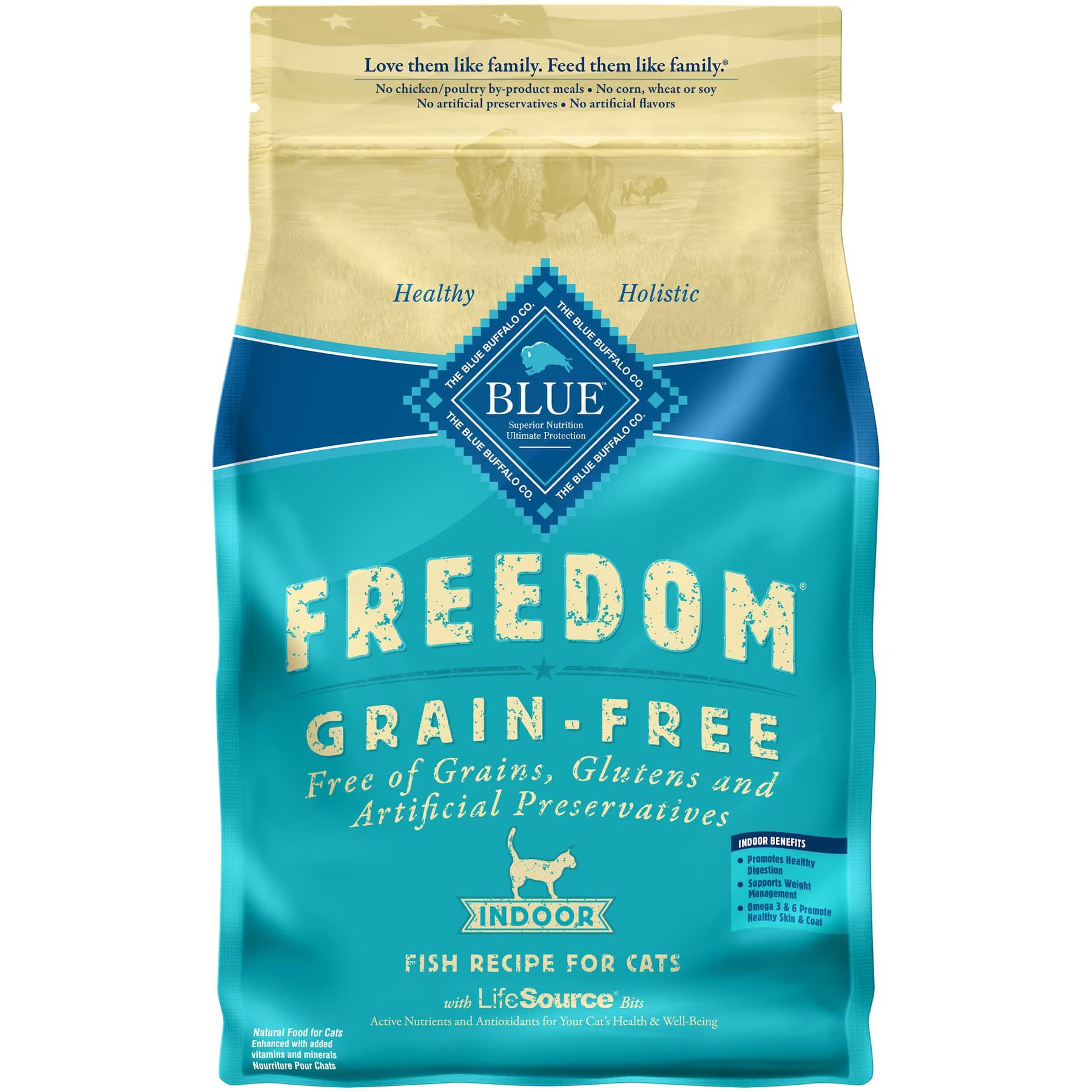Blue Buffalo Blue Buffalo Freedom Indoor Adult Fish Recipe Grain-Free Fish & Potato Dry Cat Food