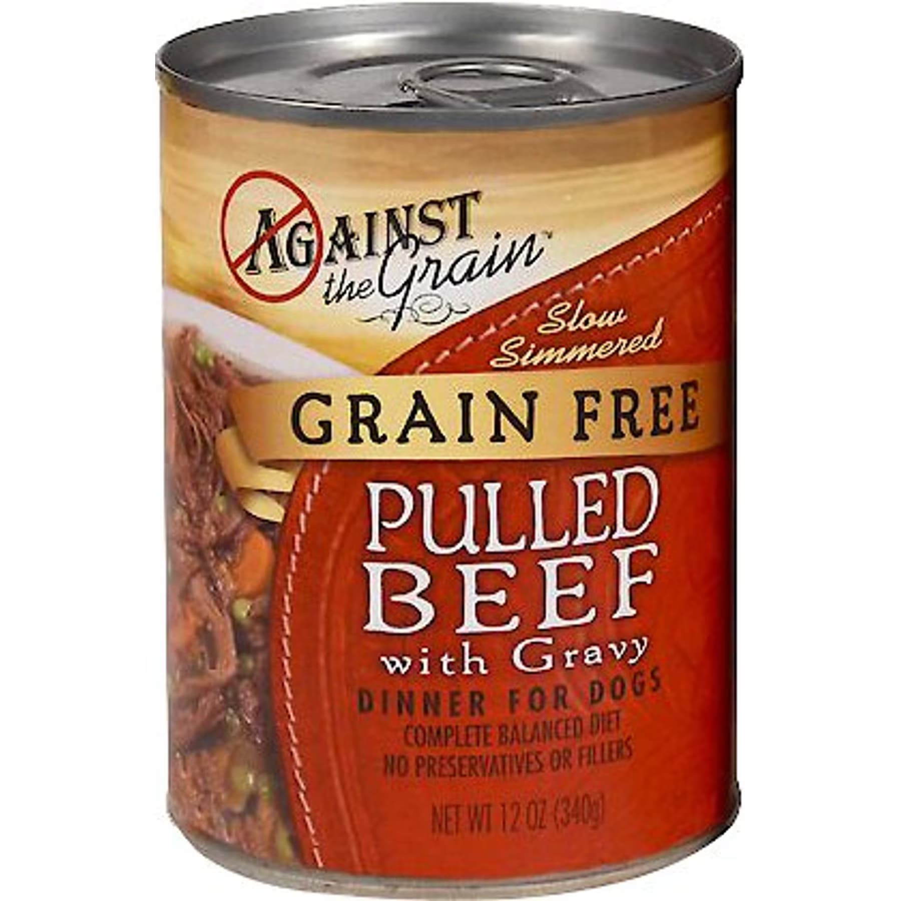 Against the Grain Against the Grain Hand Pulled Beef with Gravy Dinner Grain-Free Canned Dog Food, 12-oz