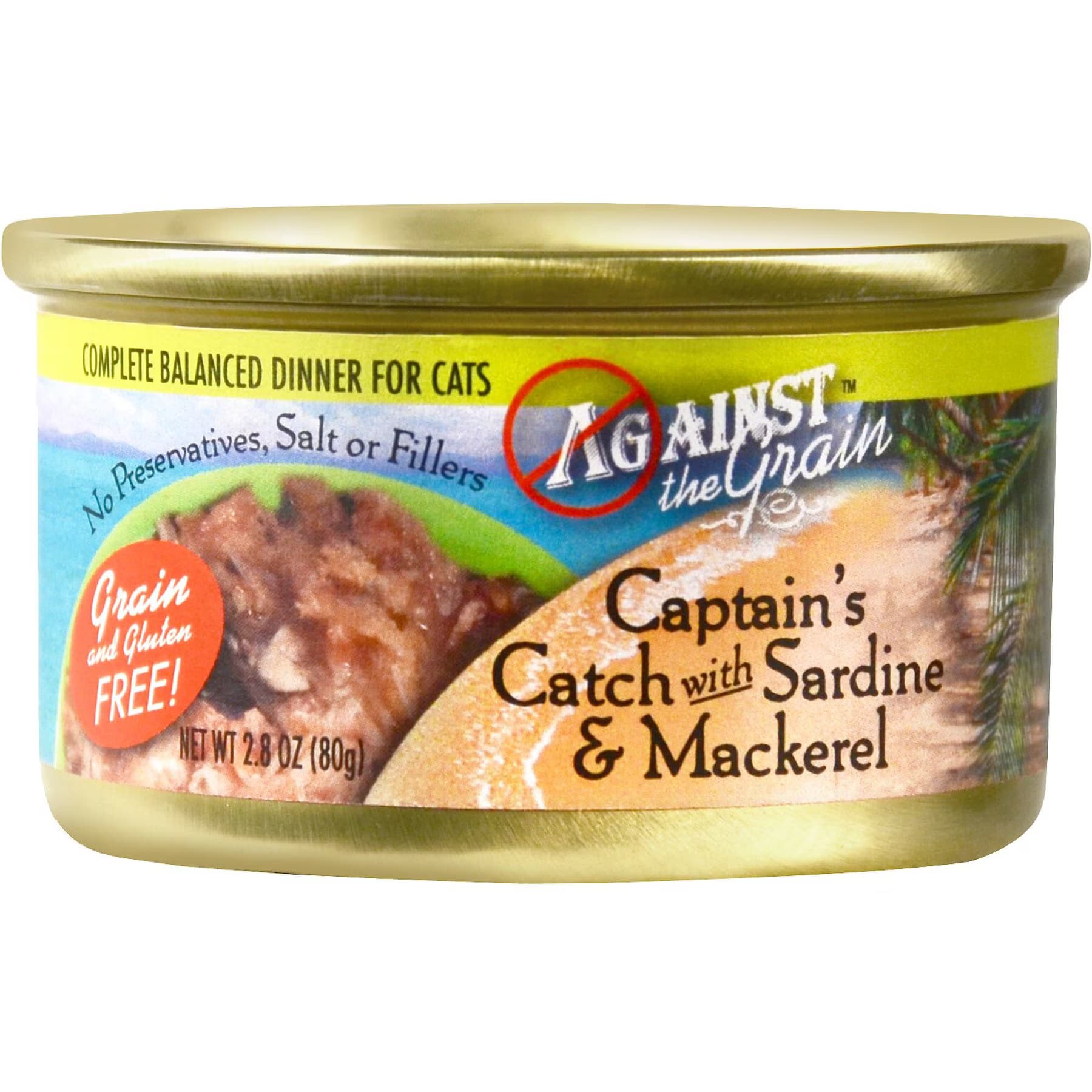 Against the Grain Against the Grain Captain’s Catch with Sardine & Mackerel Dinner Grain-Free Canned Cat Food, 2.8-oz