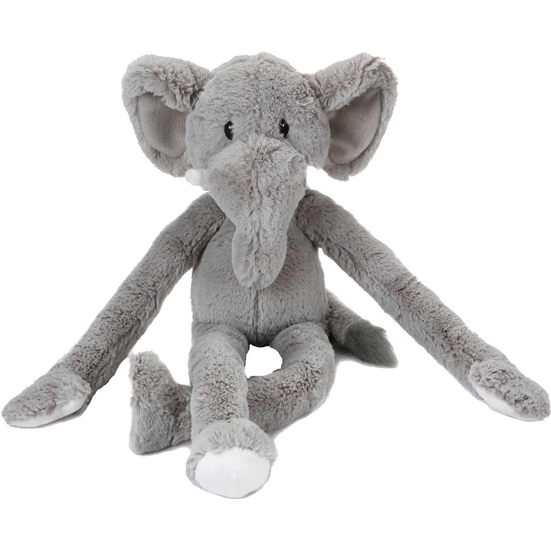 Multipet Multipet Swingin’ Safari with Extra Long Arms & Legs Squeaky Plush Dog Toy, Elephant