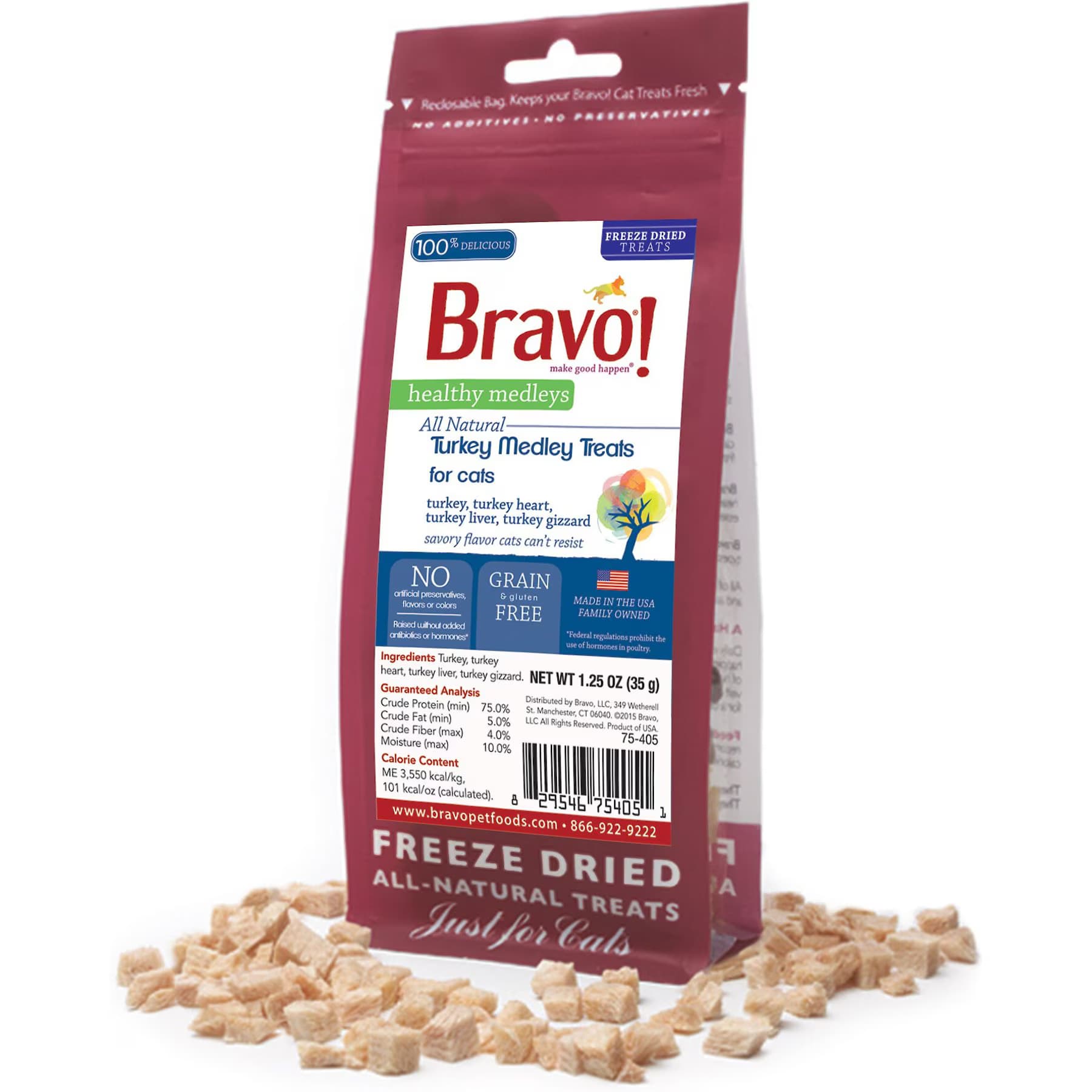 Bravo! Bravo! Healthy Medley Turkey Medley Freeze-Dried Cat Treats