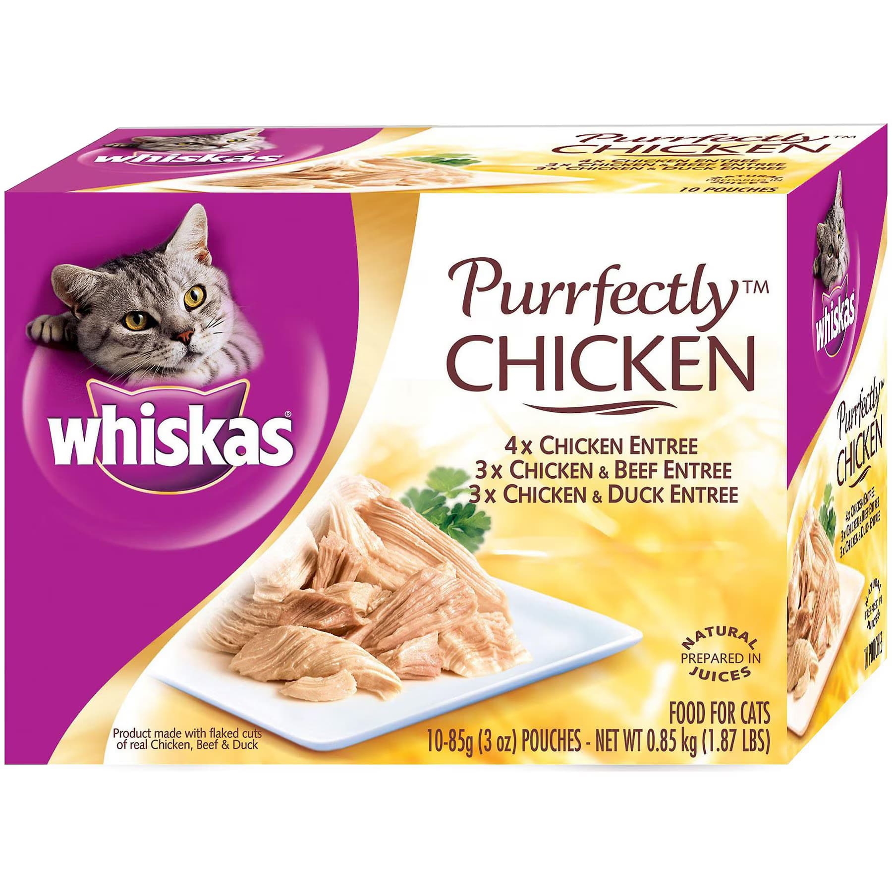 Whiskas Whiskas Purrfectly Chicken Pouches Variety Pack Cat Food Pouches, 3-oz