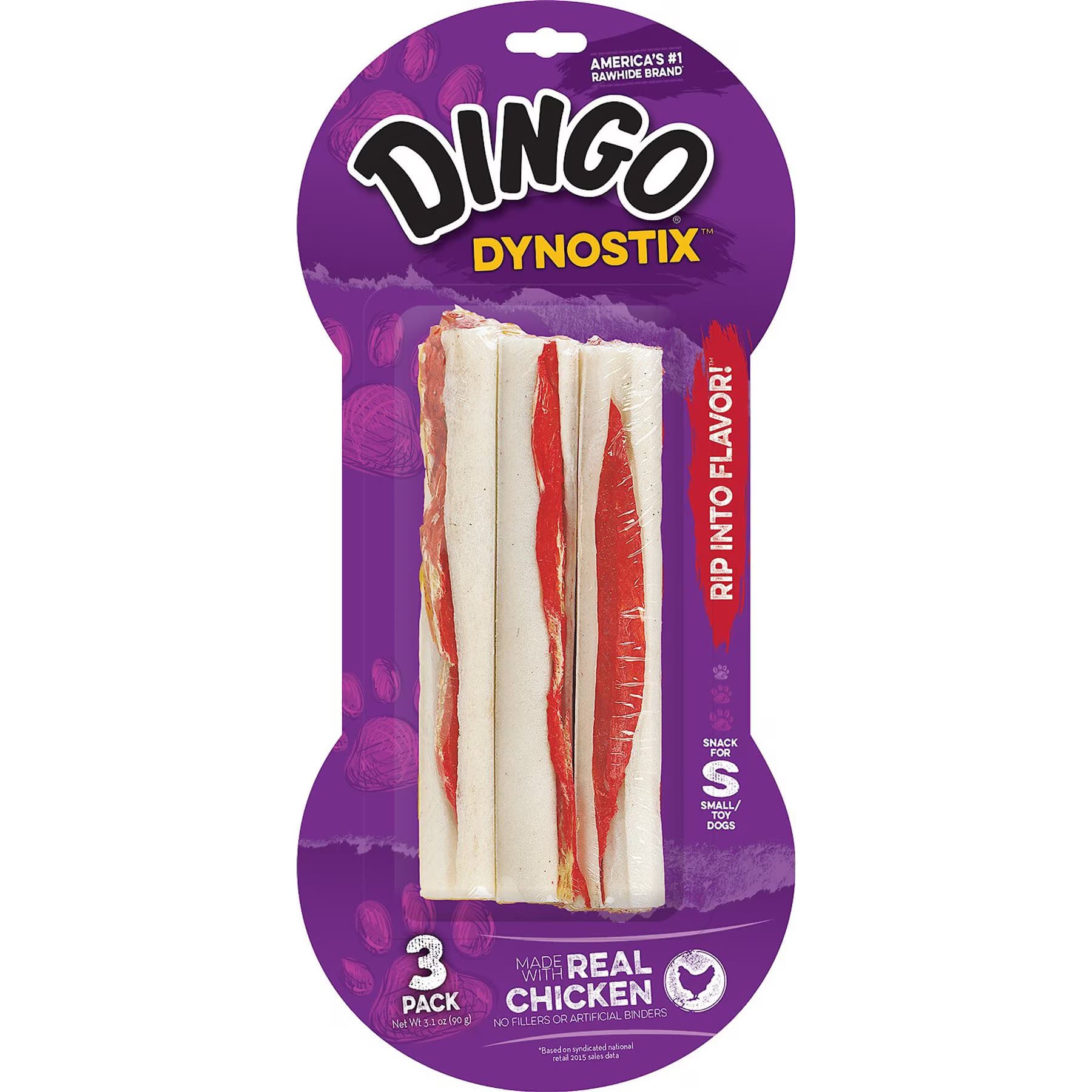 Dingo Dingo Dynostix Chicken Flavor Dog Treat