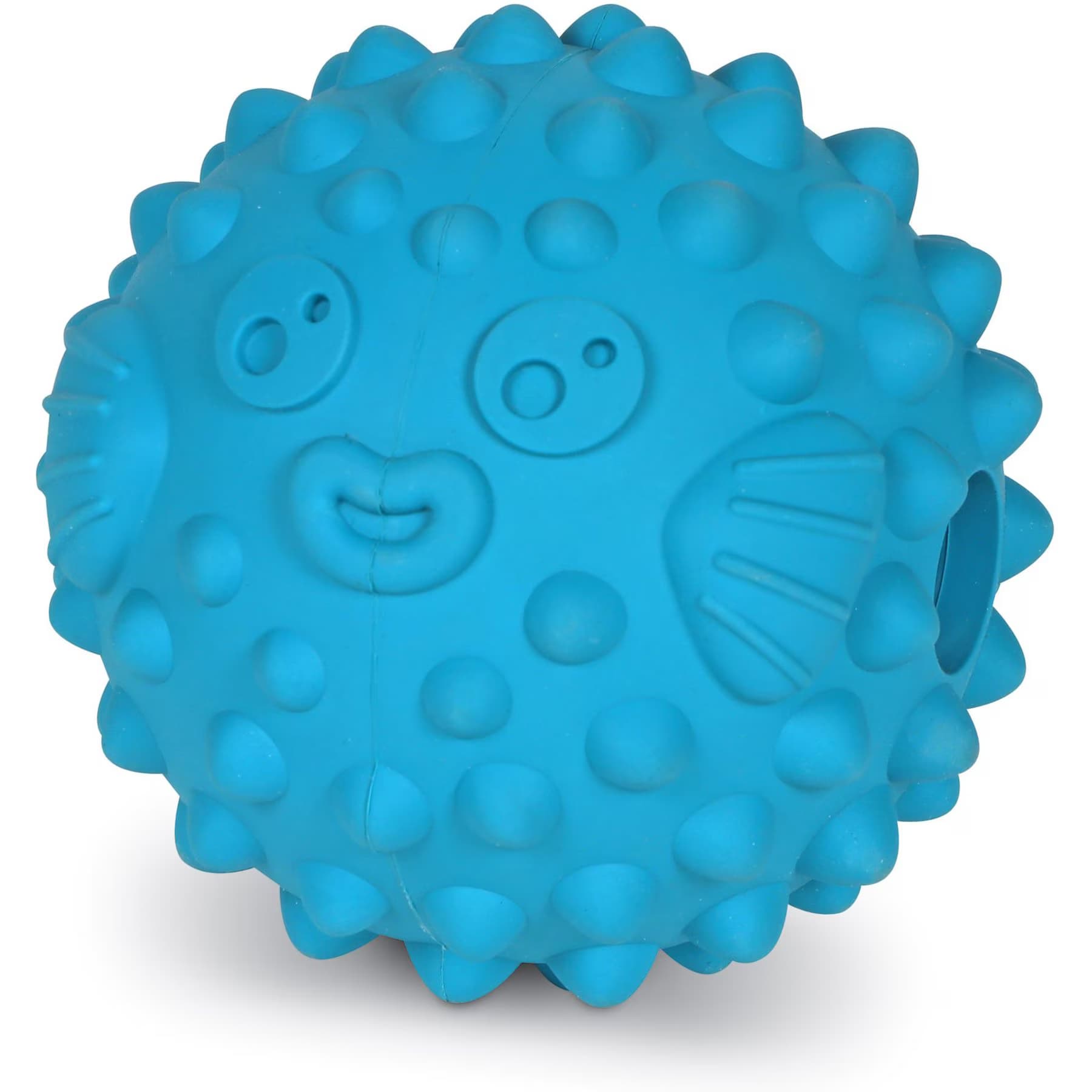 Brightkins Brightkins Pufferfish Tough & Tumble Treat Dispenser Dog Toy, Large, Blue