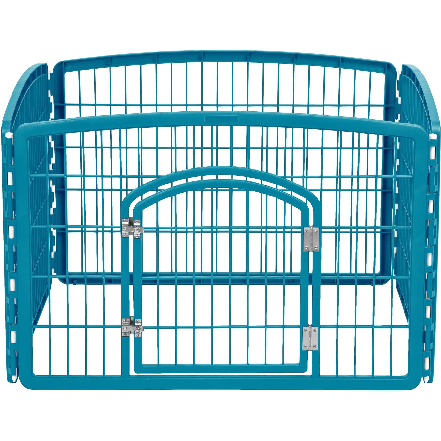 IRIS IRIS 4-Panel Plastic Exercise Dog Playpen with Door, Blue, 24-in
