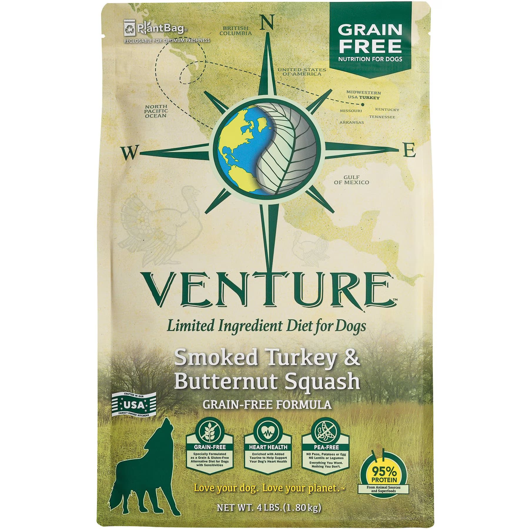 Earthborn Holistic Earthborn Holistic Venture Limited Ingredient Turkey Meal & Pumpkin Grain-Free Dry Dog Food