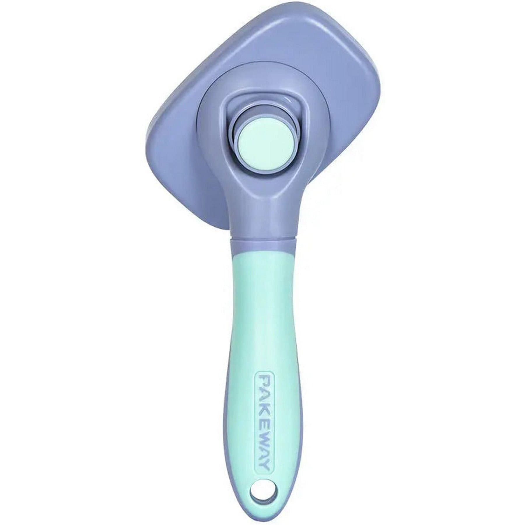One for Pets One for Pets Rotate-Pro Self-Cleaning Dog & Cat Slicker Brush, Purple/Blue