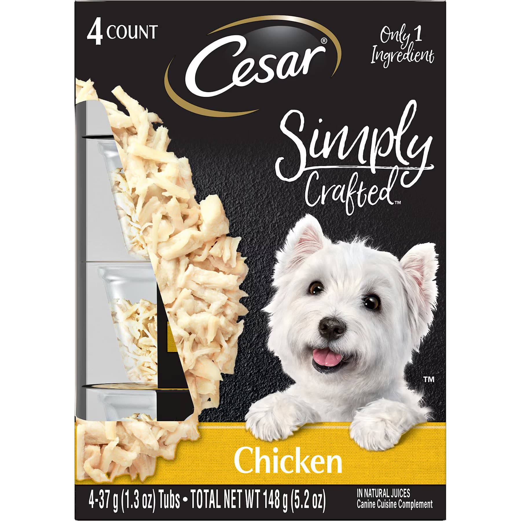 Cesar Cesar Simply Crafted Chicken Limited-Ingredient Wet Dog Food Topper