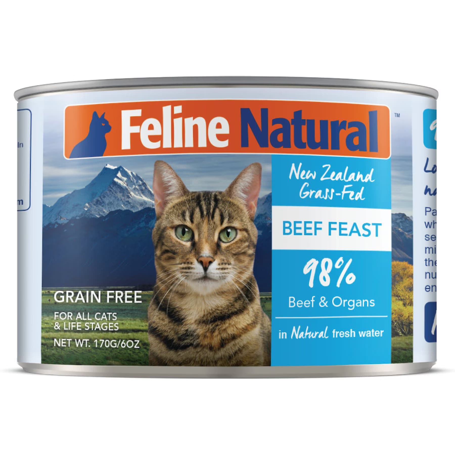 Feline Natural Feline Natural Beef Feast Grain-Free Canned Cat Food, 6-oz