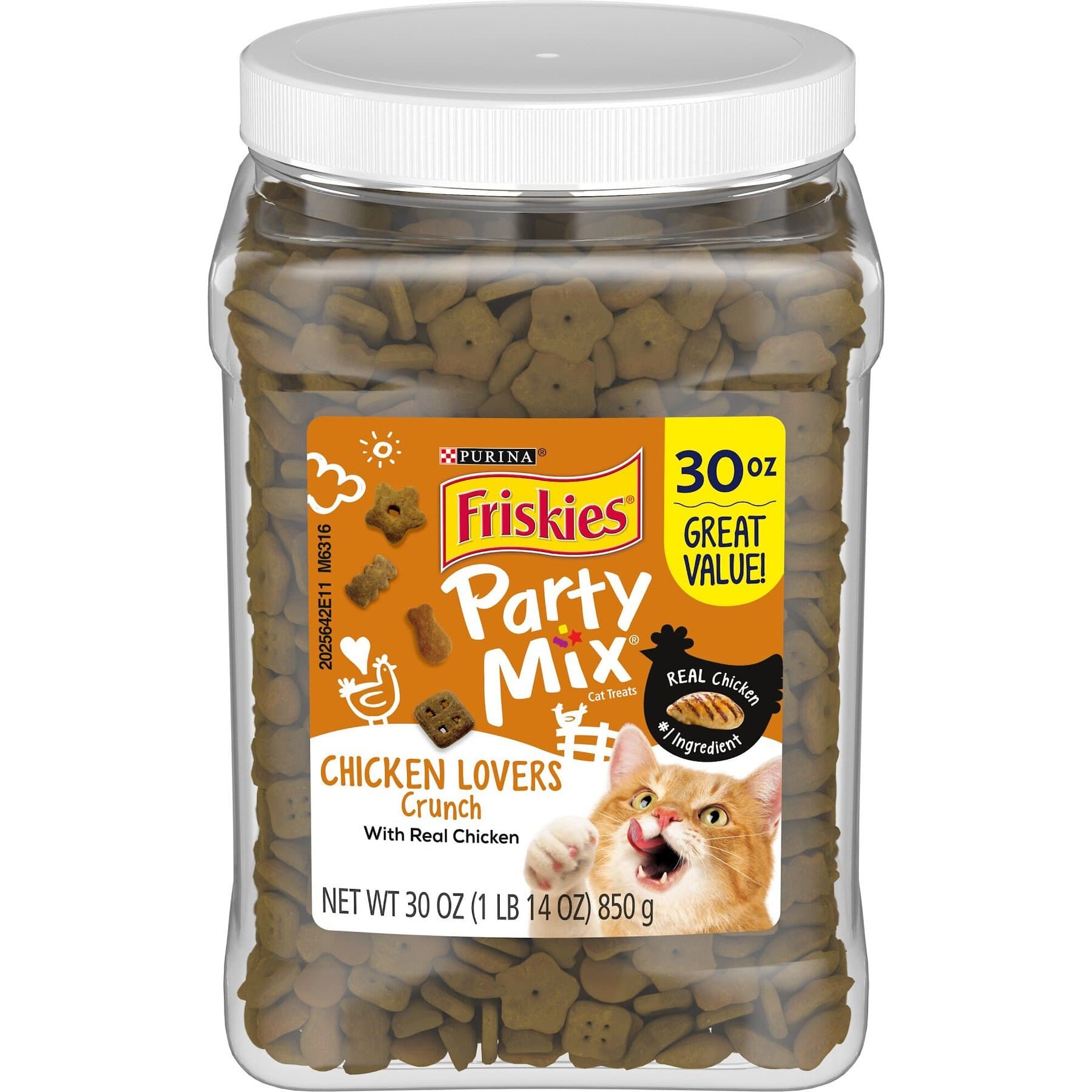 Friskies Purina Friskies Party Mix Chicken Lovers Crunch Cat Treats