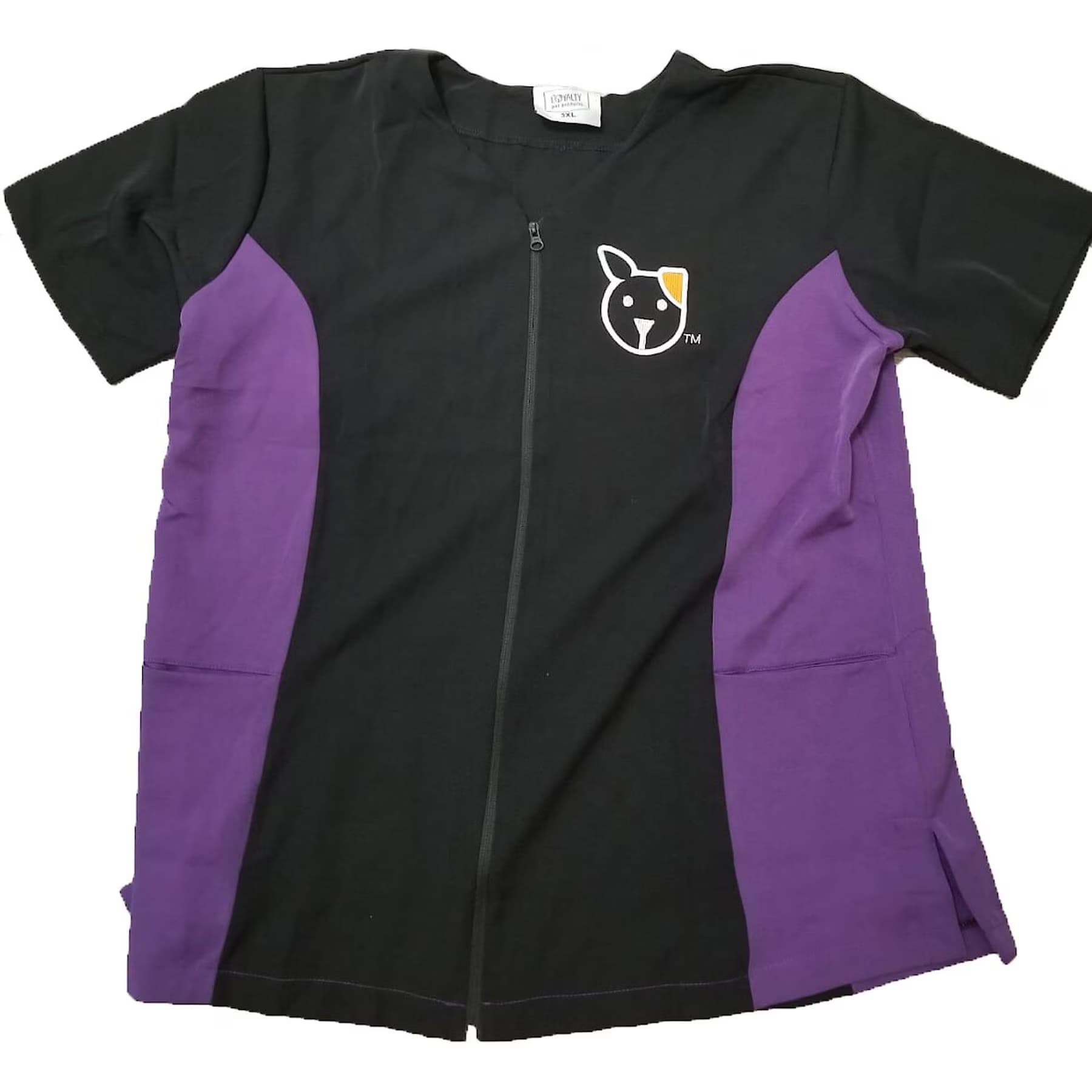 Loyalty Pet Products Loyalty Pet Products Breathable Dog Grooming Smock, 3X-Large — Black & Purple