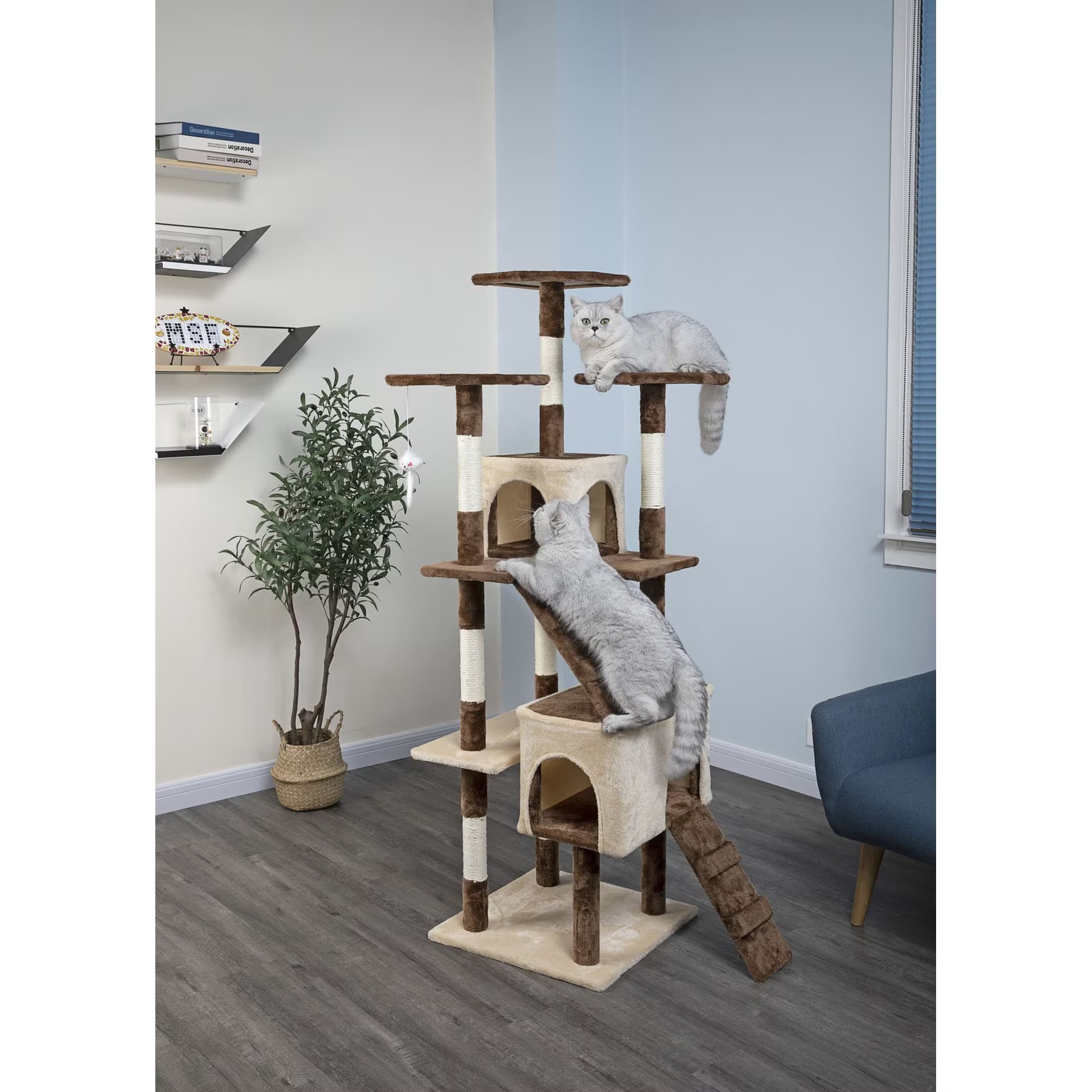 Go Pet Club Go Pet Club 63-in Economical Sisal Cat Tree, Beige/Brown