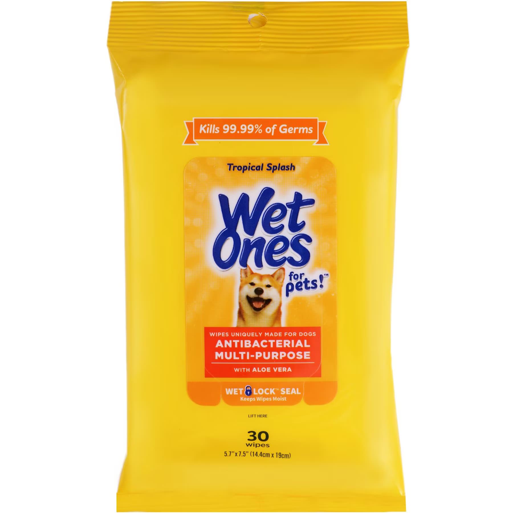 Wet Ones Wet Ones Anti Bacterial Multi-Purpose Tropical Splash Scent Dog Wipes