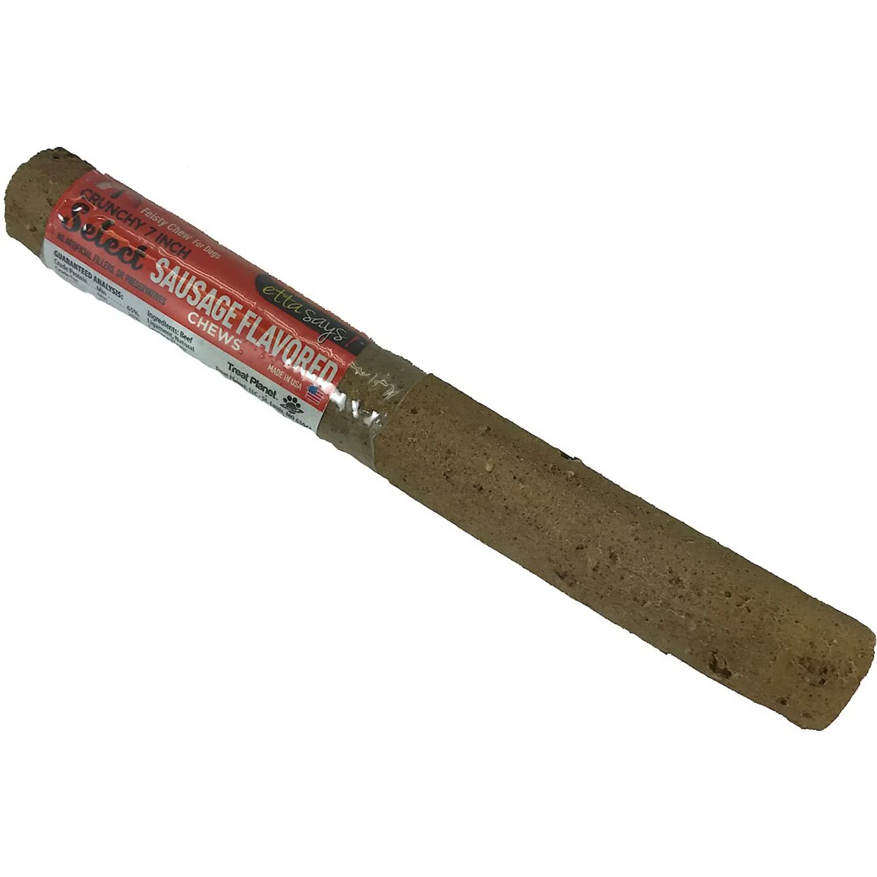 Etta Says! Etta Says! 7″ Select Hide-Free Sausage Recipe Crunchy Dog Chews