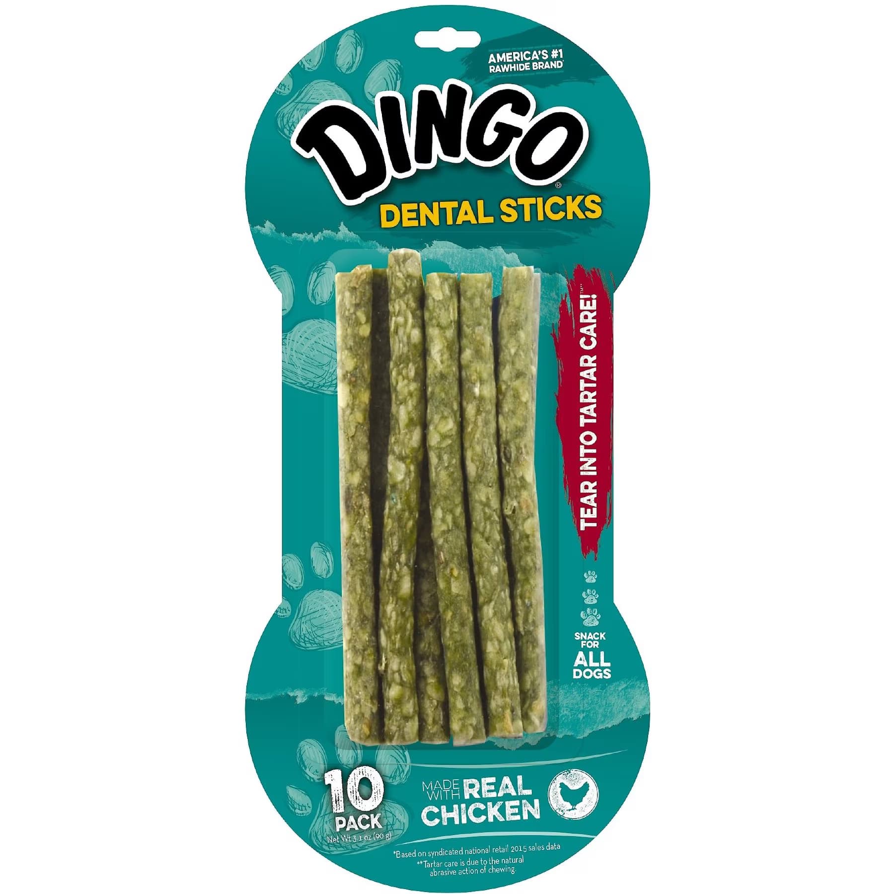 Dingo Dingo Dental Sticks Tartar Control Chicken Flavor Dog Treat