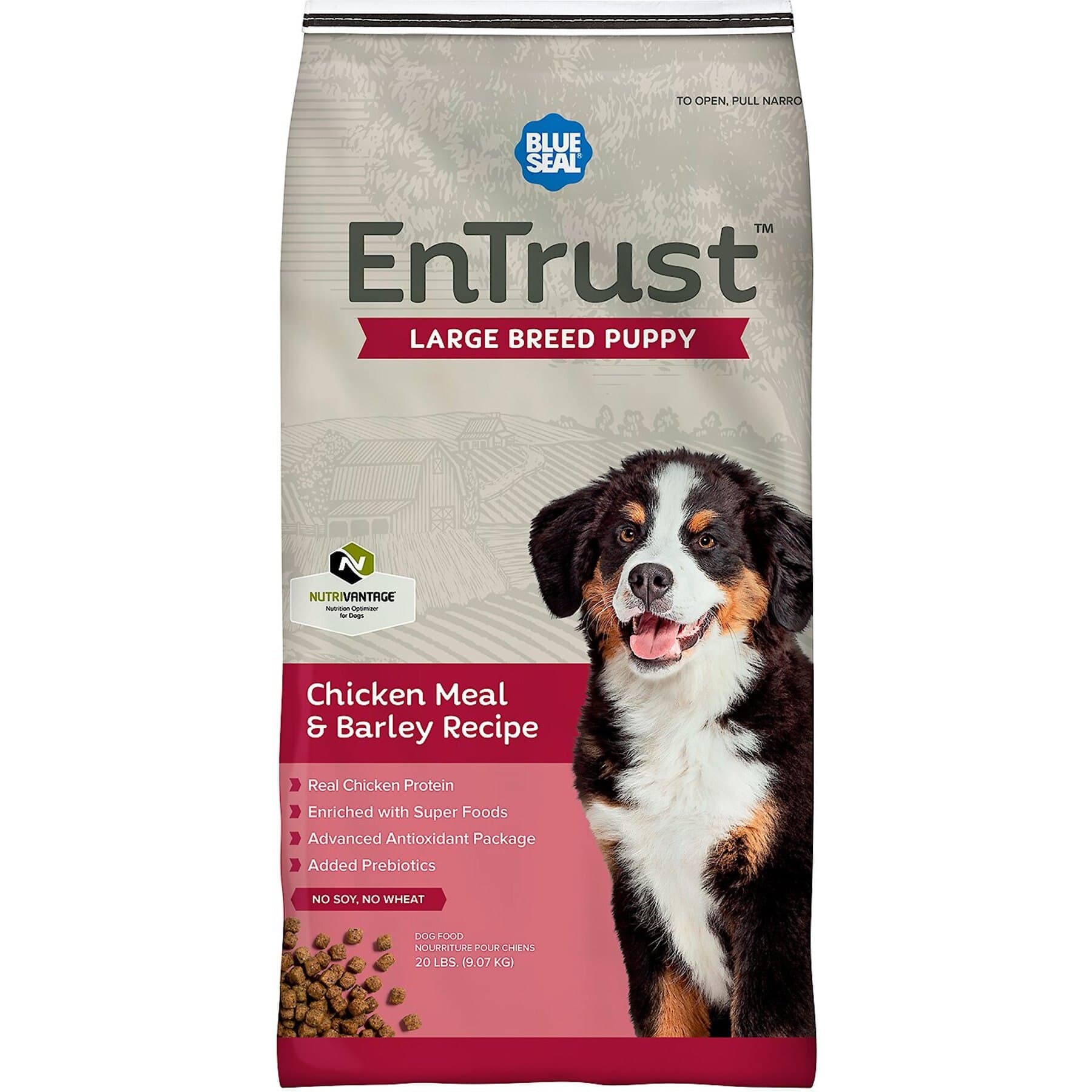 Kent / Blue Seal Kent / Blue Seal EnTrust Large Breed Puppy Chicken Meal & Barley Recipe Dry Dog Food