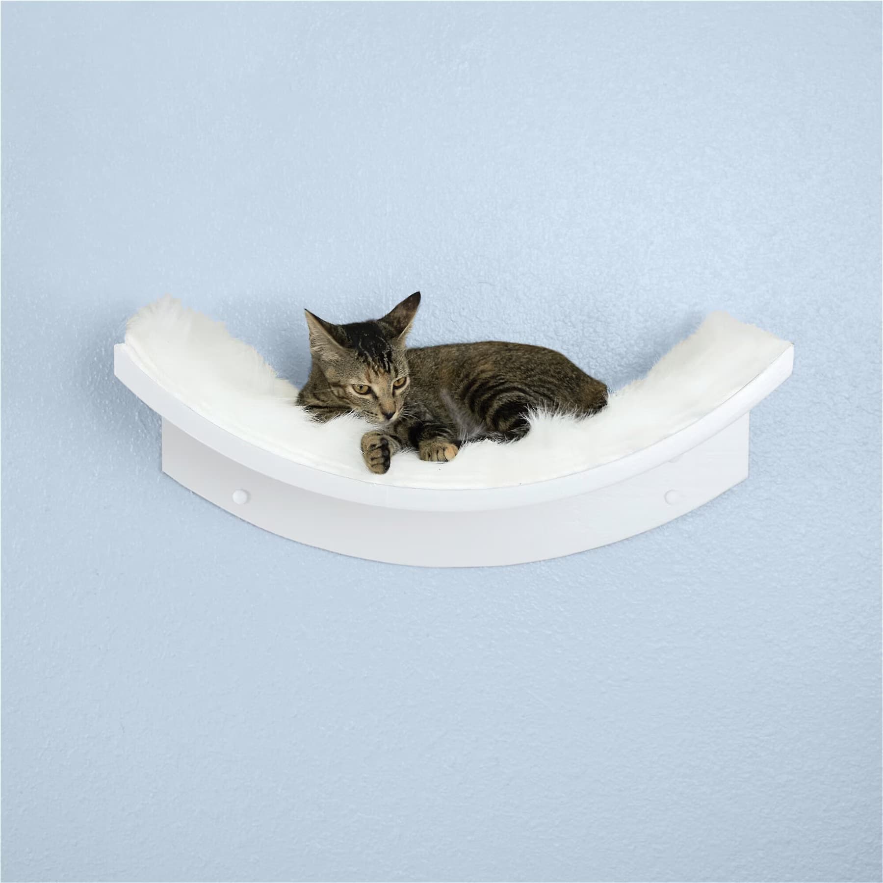 The Refined Feline The Refined Feline Lotus Leaf Wall Mounted Cat Wall Shelf, White