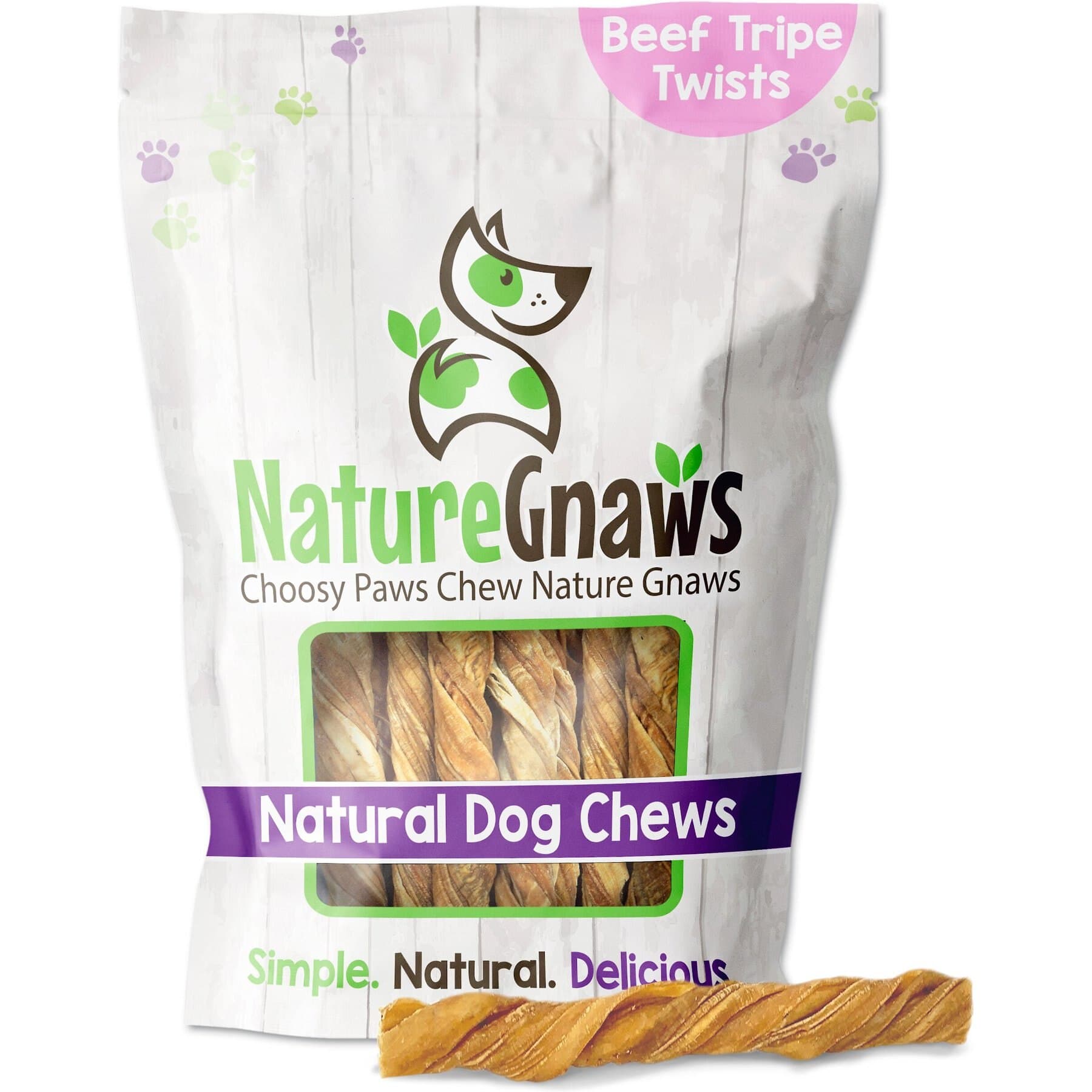 Nature Gnaws Nature Gnaws 4 – 5″ Beef Tripe Twists Dog Treats