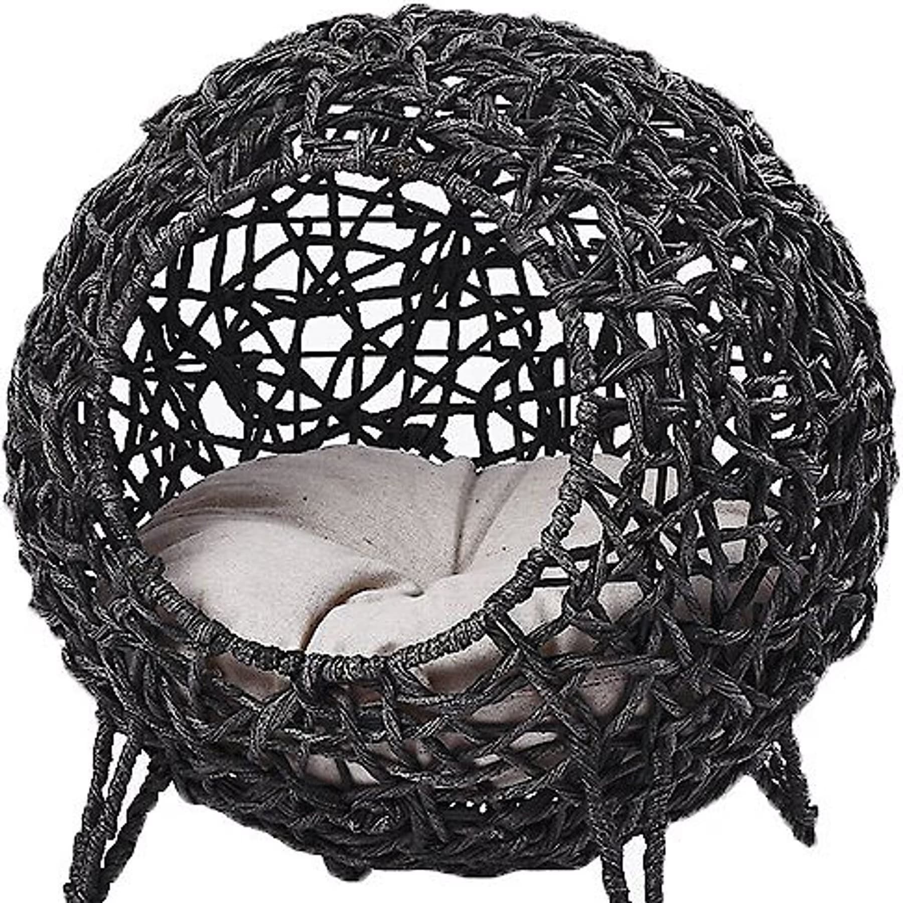 ZEZE ZEZE Knipsa Bird Nest Cat Stand Chair, Black