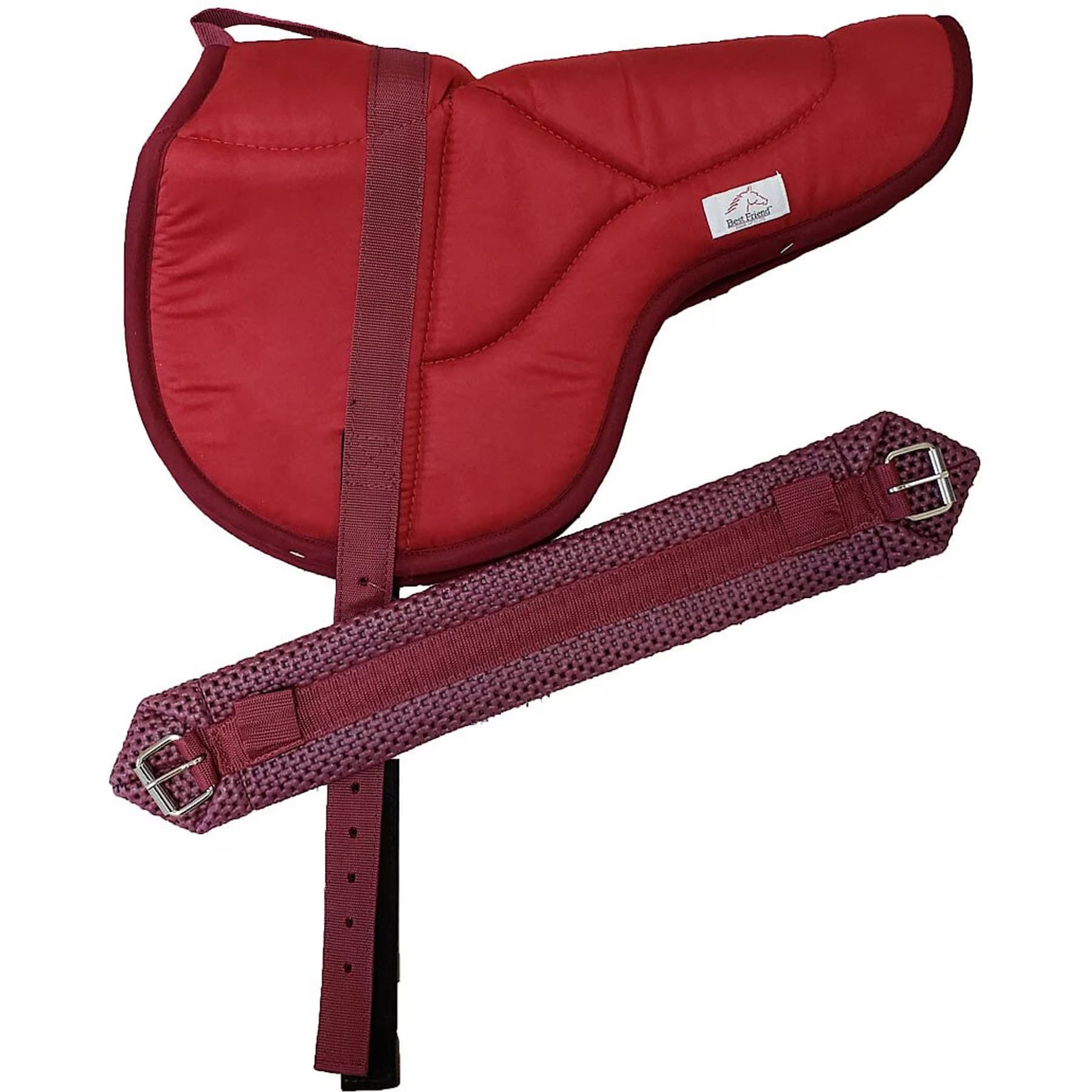 Best Friend Best Friend English Style Bareback Horse Pad, Maroon, Pony/Child