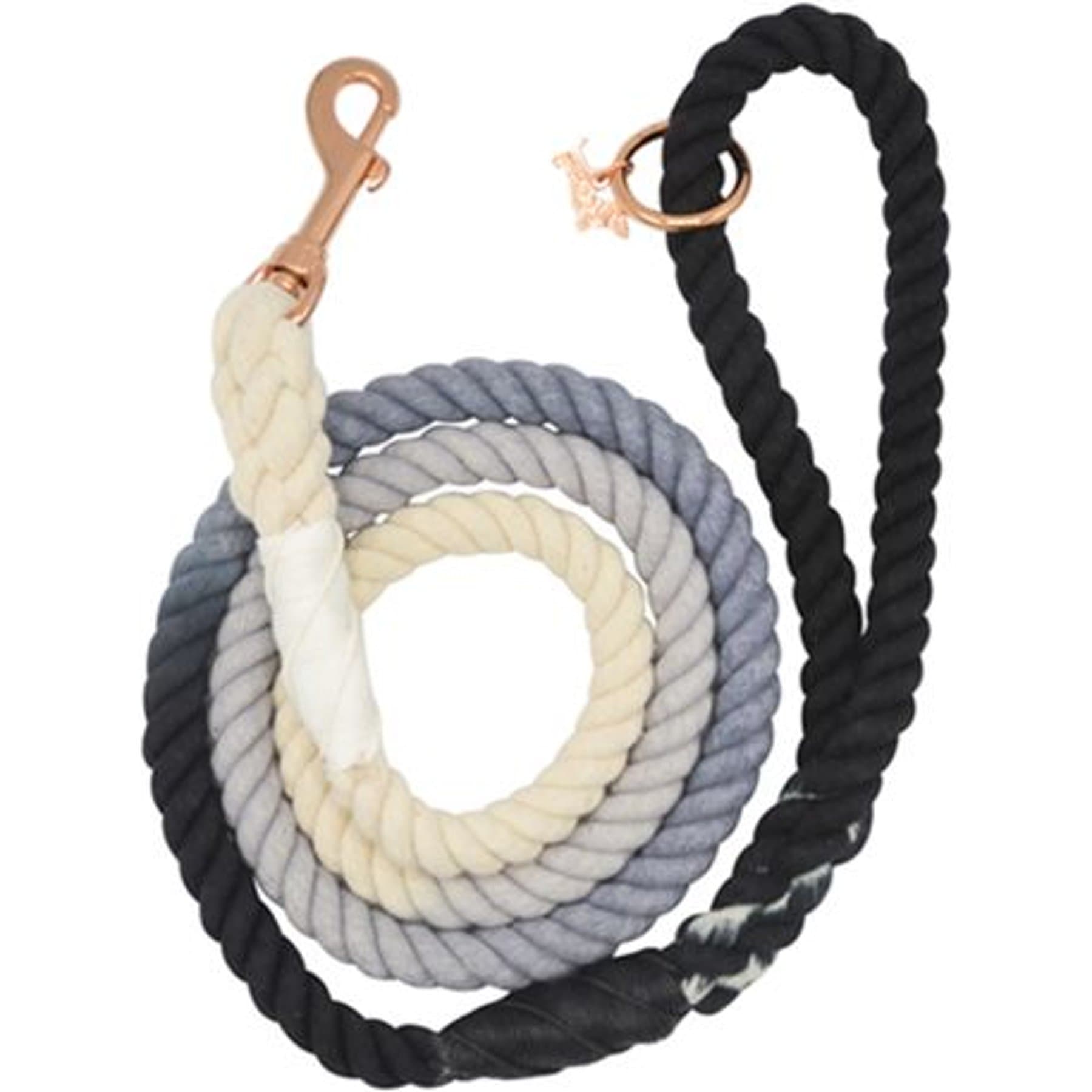Sassy Woof Sassy Woof Rope Dog Leash, Ombre Black
