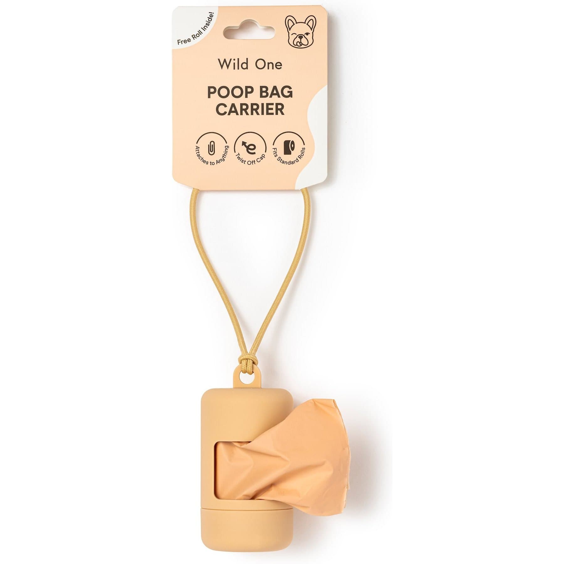 Wild One Wild One Dog Poop Bag Carrier, Tan