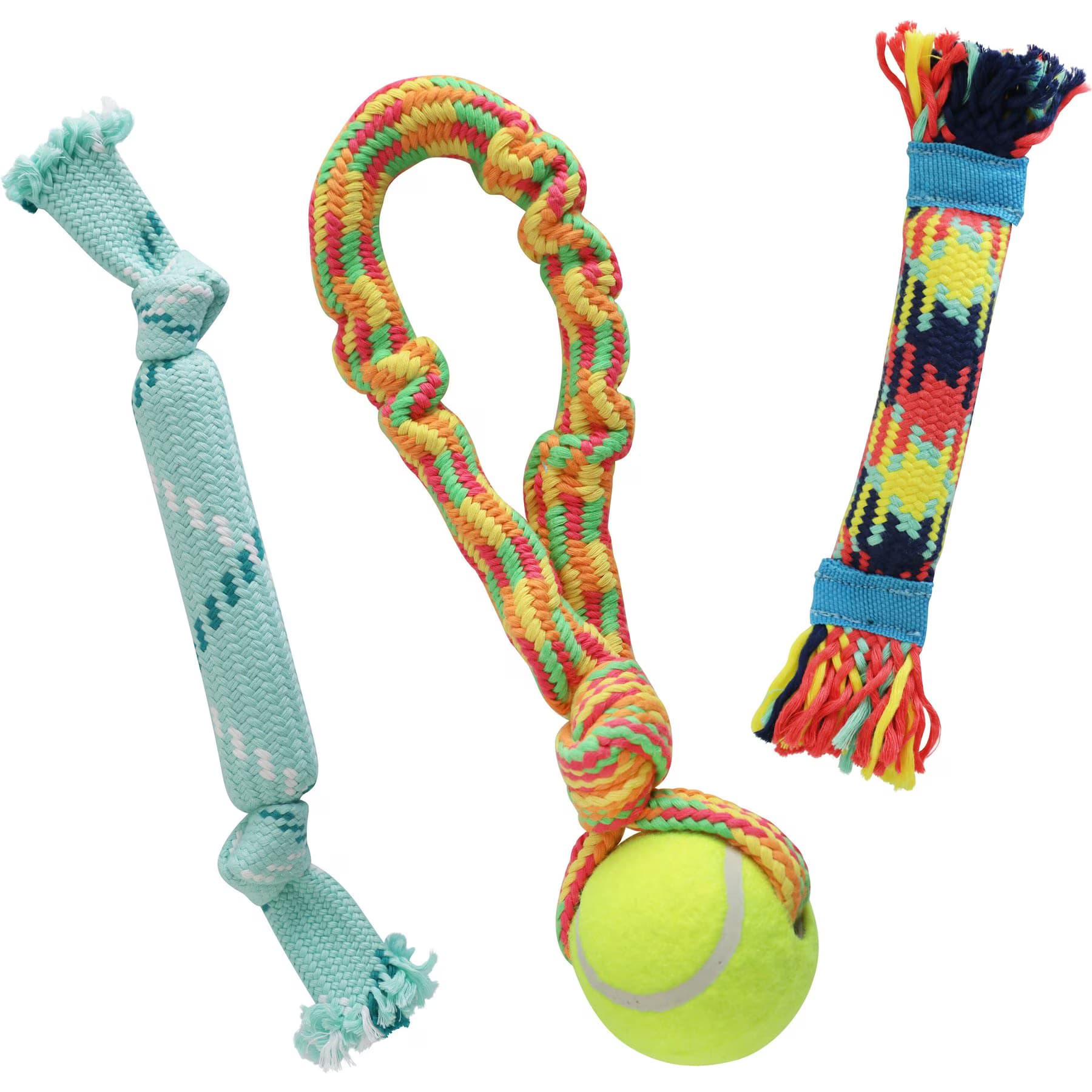 Rocket & Rex Rocket & Rex Not just Your Plain Old Rope Dog Tennis Tug Toy Set