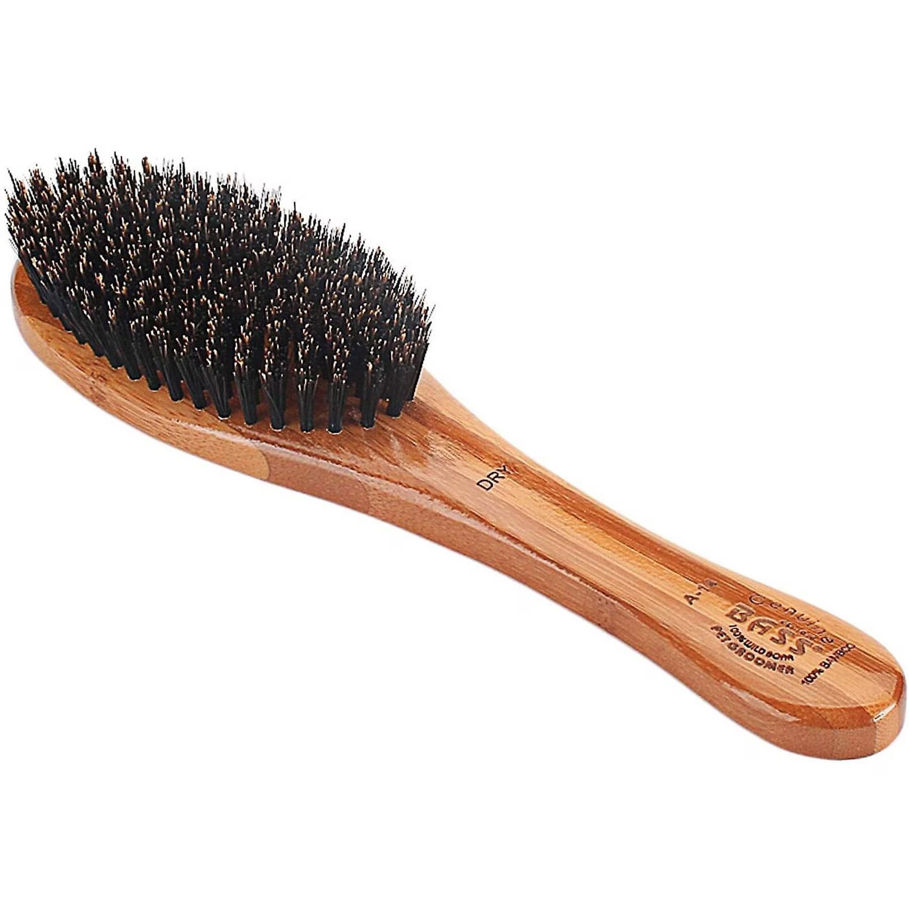 Bass Brushes Bass Brushes Shine & Condition Pet Brush, Bamboo-Dark Finish
