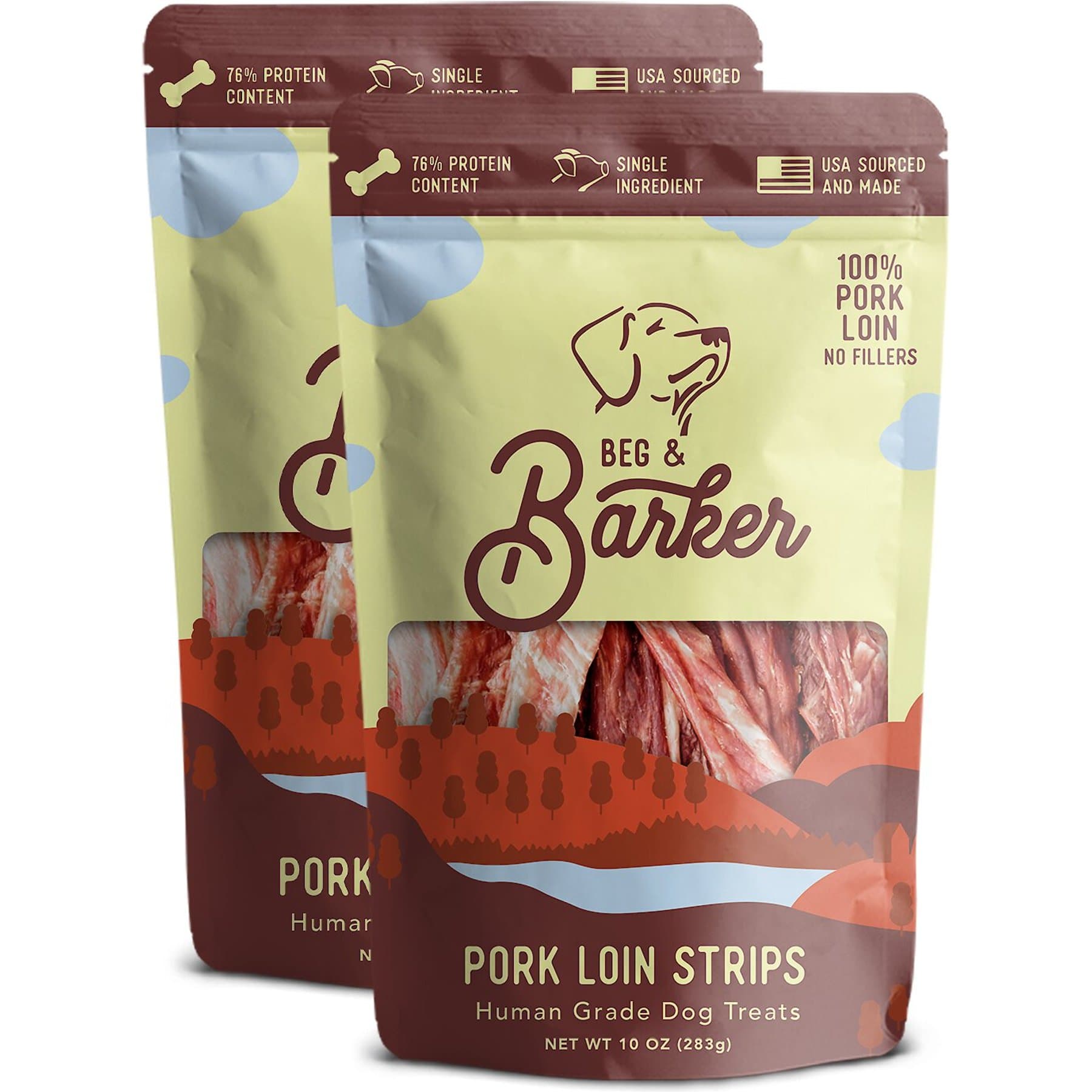 Beg & Barker Beg & Barker Double Pork Loin Strips Dog Jerky Treats