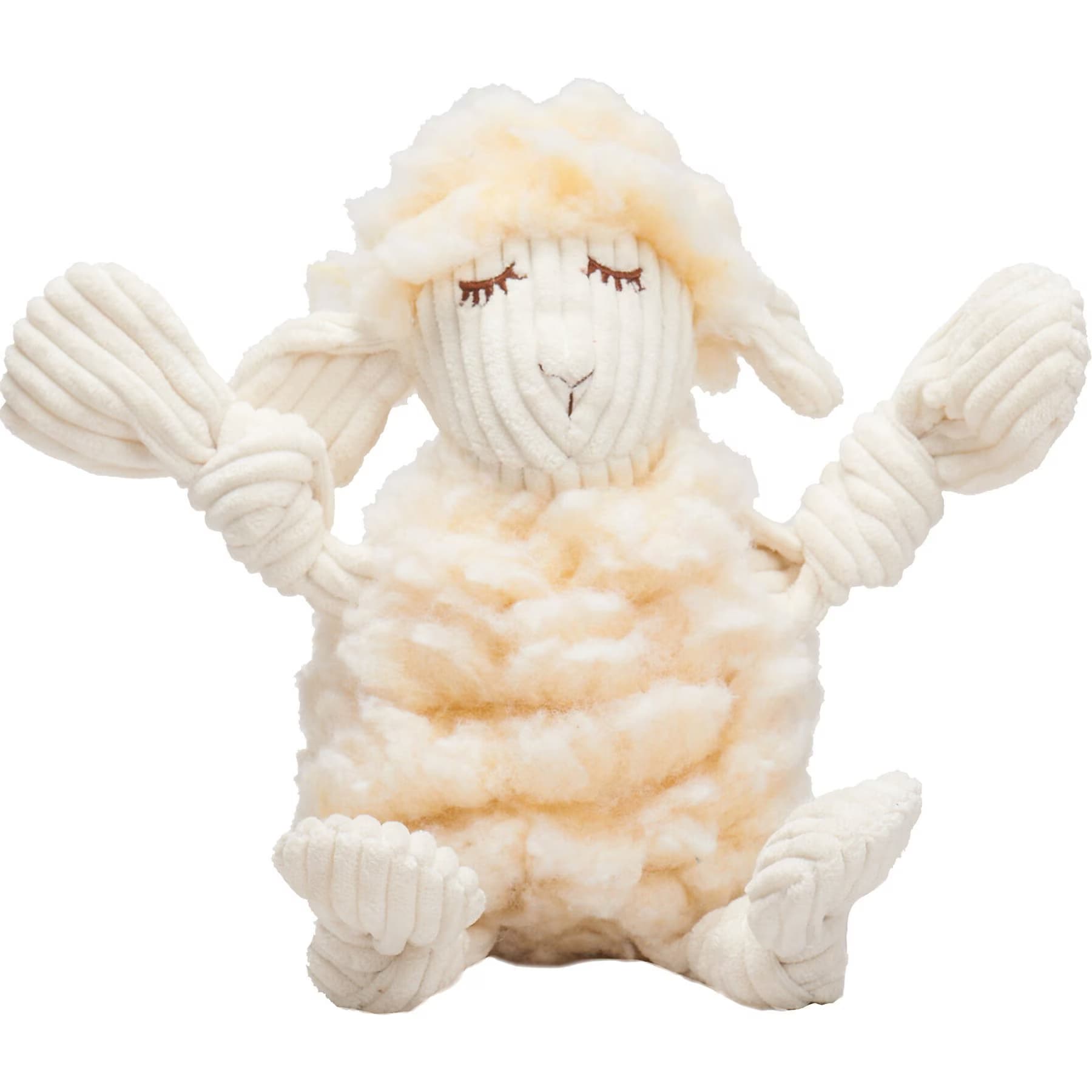 HuggleHounds HuggleFleece FlufferKnottie Louise the Lamb Dog Toy, Small — Louise Lamb — view 2
