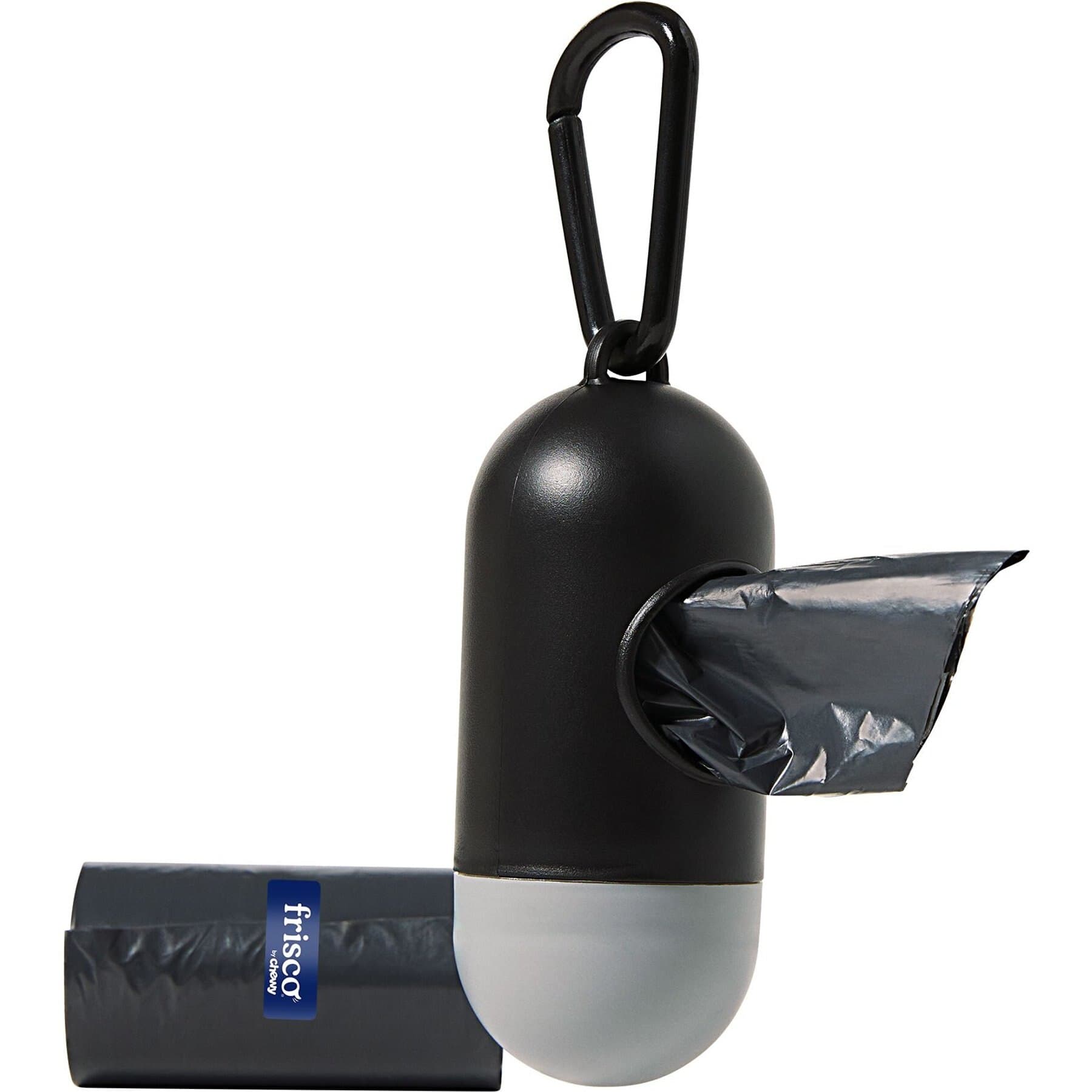 Frisco Frisco Dog Poop Bag Dispenser & Poop Bag Roll, Black