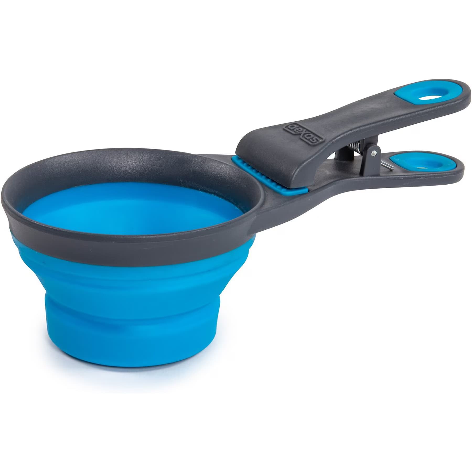 Dexas Popware for Pets Dexas Popware for Pets Polypropylene Collapsible KlipScoop Dog Food Scoop — Pro Blue