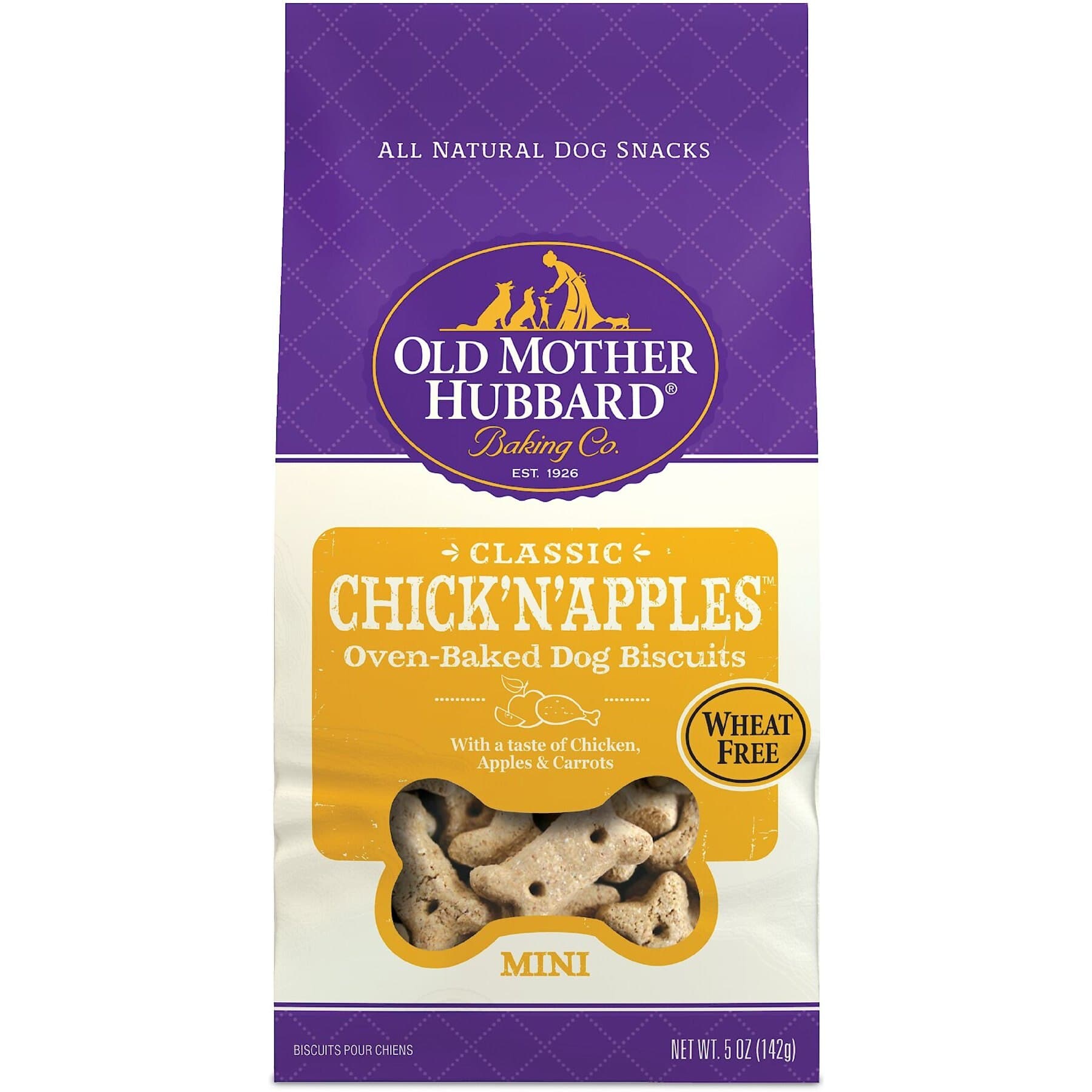 Old Mother Hubbard Old Mother Hubbard by Wellness Classic Chick’N’Apples Natural Mini Oven-Baked Biscuits Dog Treats — Chick ‘N’ Apples