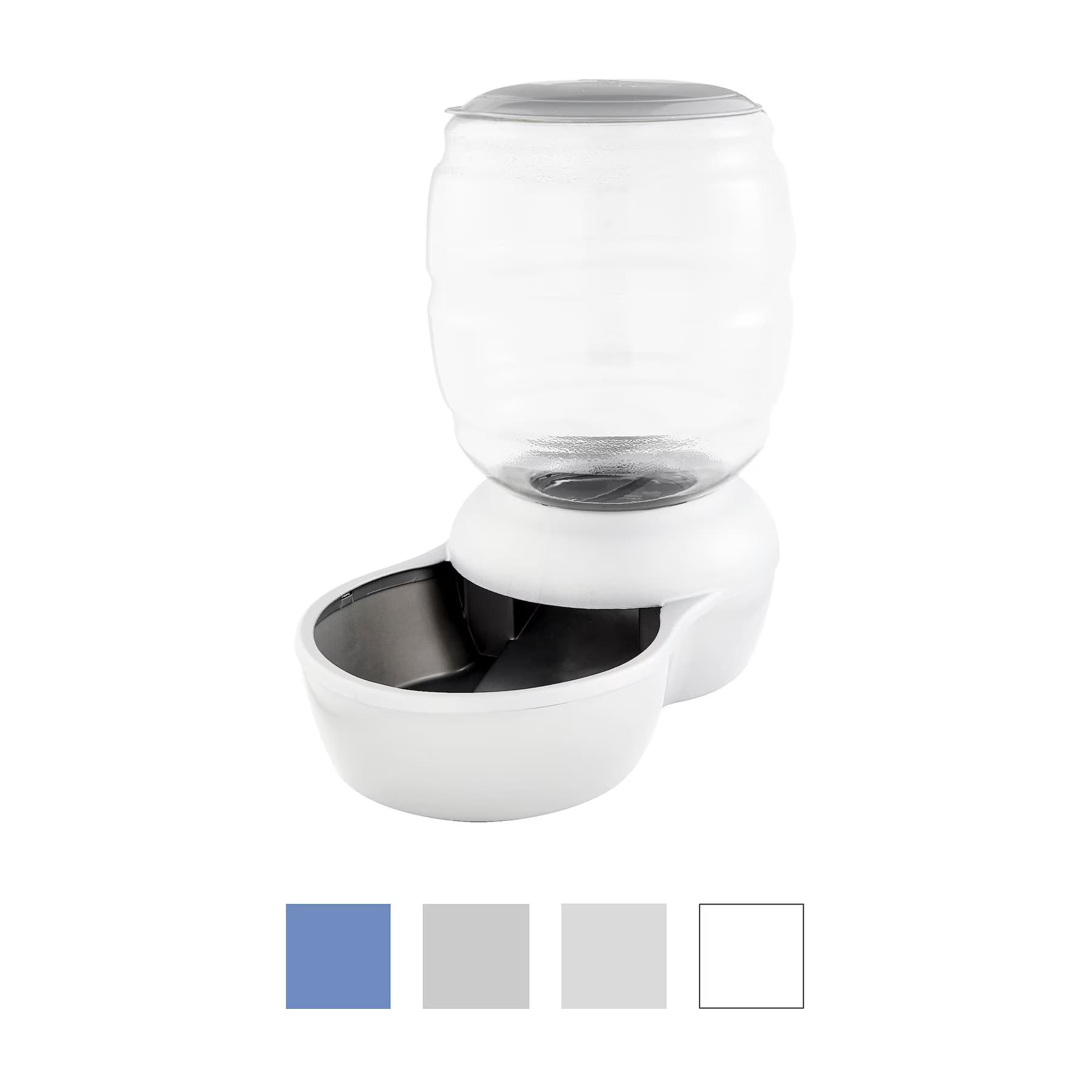 Petmate Petmate Pearl Replendish Gravity Refill Dog & Cat Feeder with Microban, White, 30-cup
