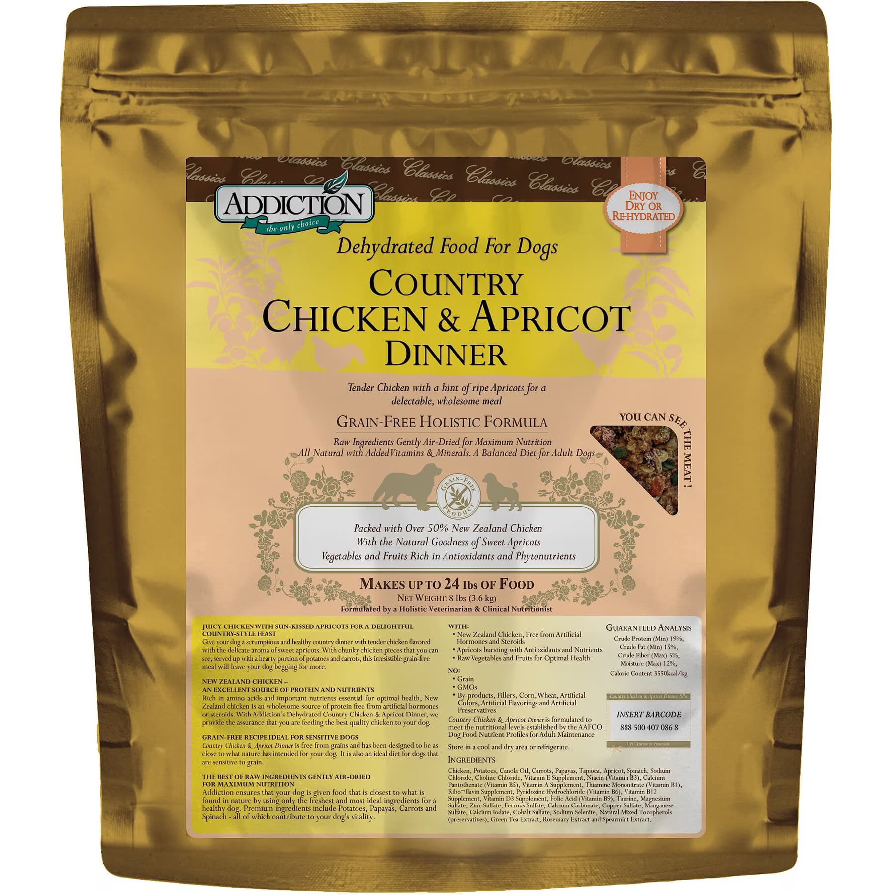 Addiction Addiction Country Chicken & Apricot Dinner Grain-Free Raw Dehydrated Dog Food