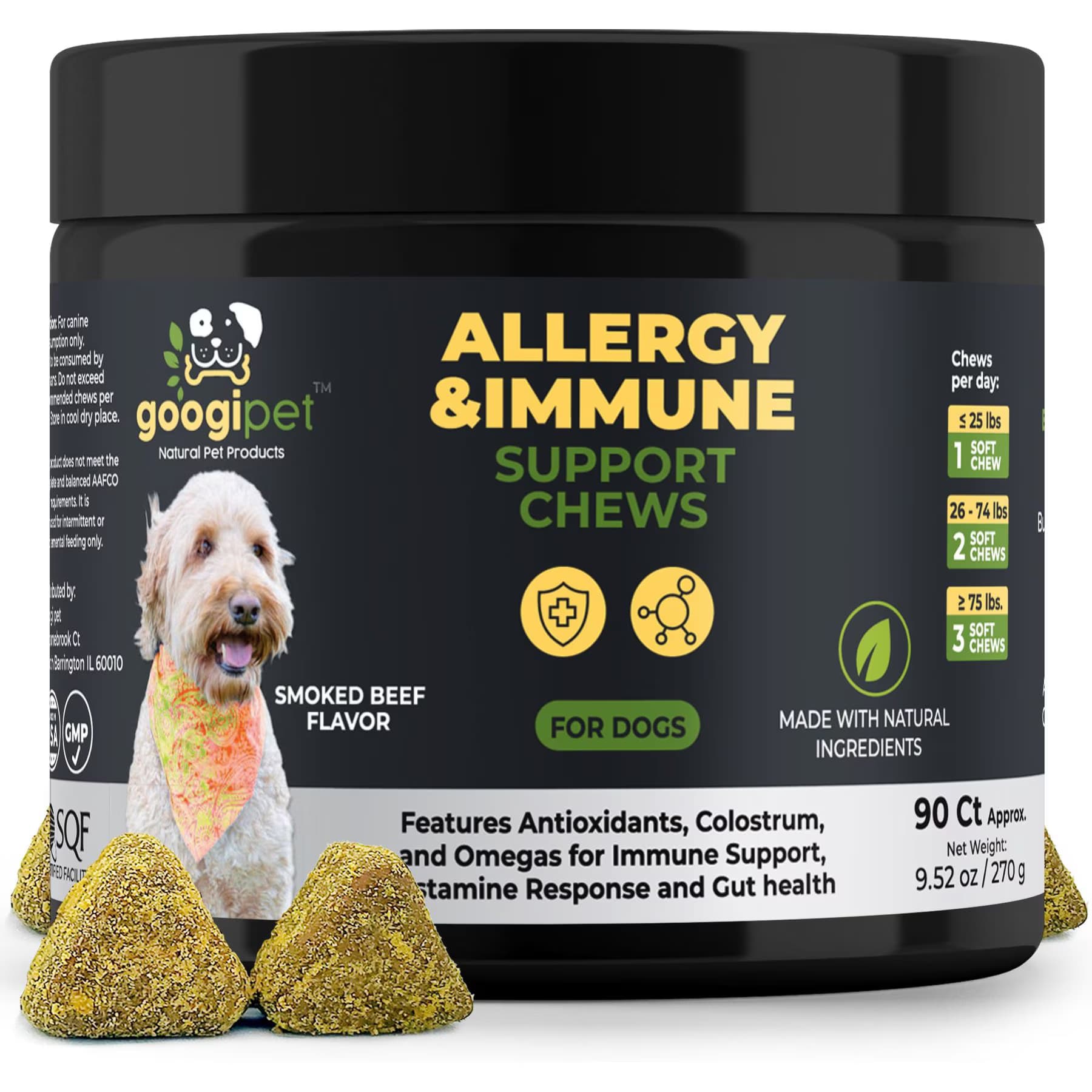 Googipet Googipet Allergy Relief Coconut & Carob Flavored Chew Supplement for Dogs