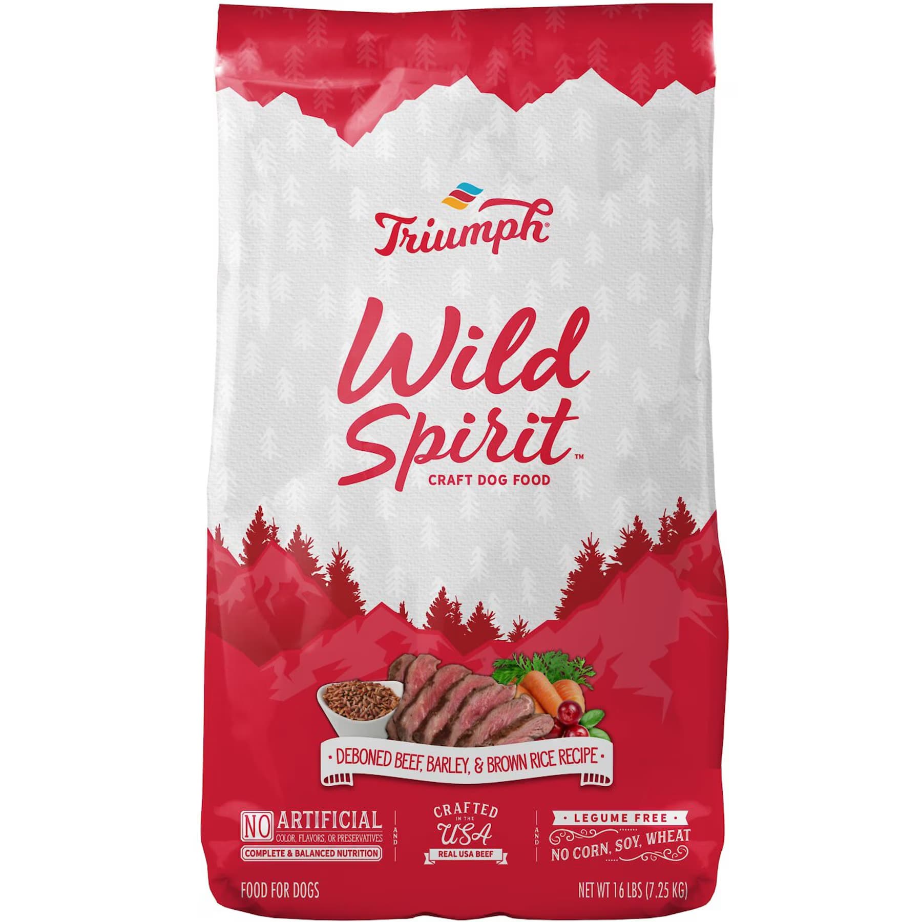 Triumph Triumph Wild Spirit Deboned Beef, Barley & Brown Rice Recipe Dry Dog Food