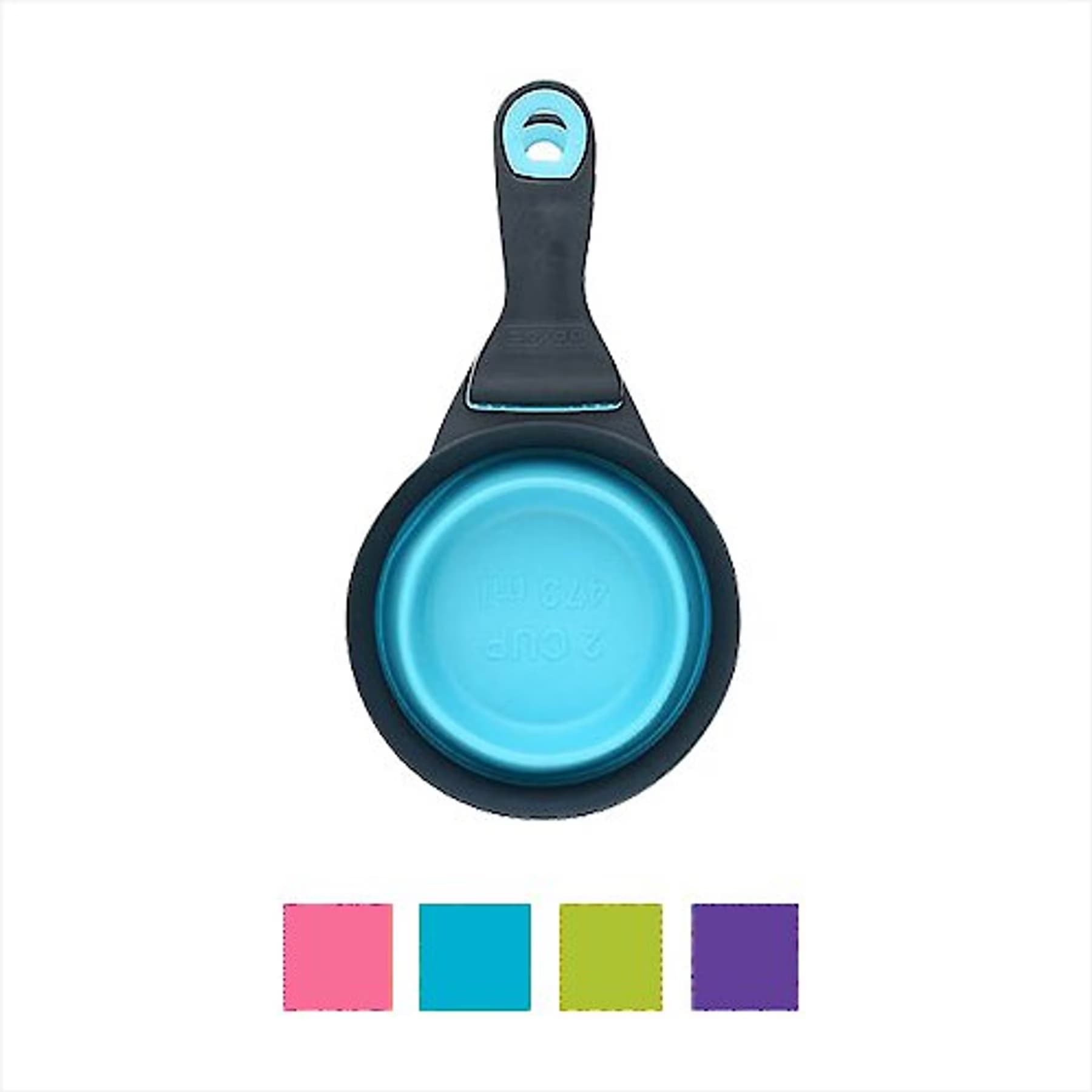 Dexas Popware for Pets Dexas Popware for Pets Collapsible KlipScoop, Blue, 1/2 cup