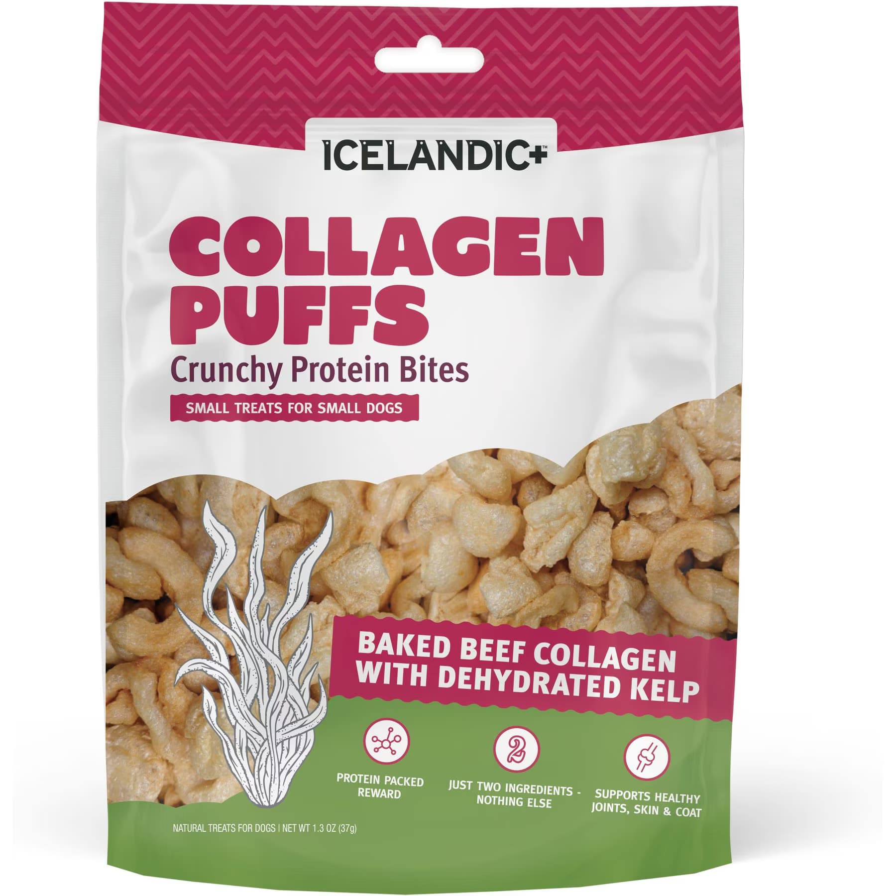 Icelandic+ Icelandic+ Beef Collagen & Kelp Puffs Bites Small Dehydrated Dog Treats