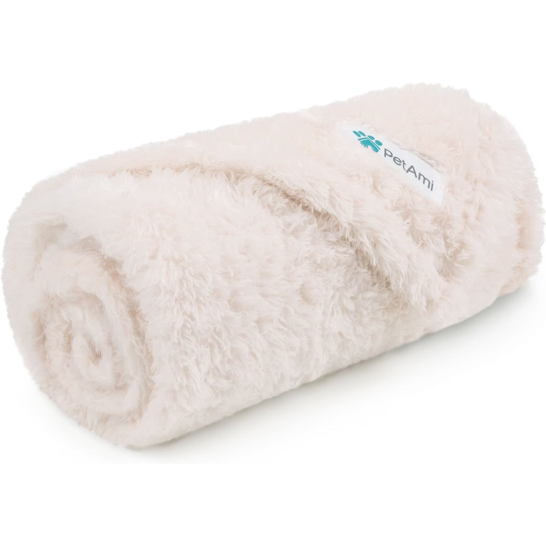 PetAmi PetAmi Fluffy Fleece Cat & Dog Throw Blanket, Beige, X-Large