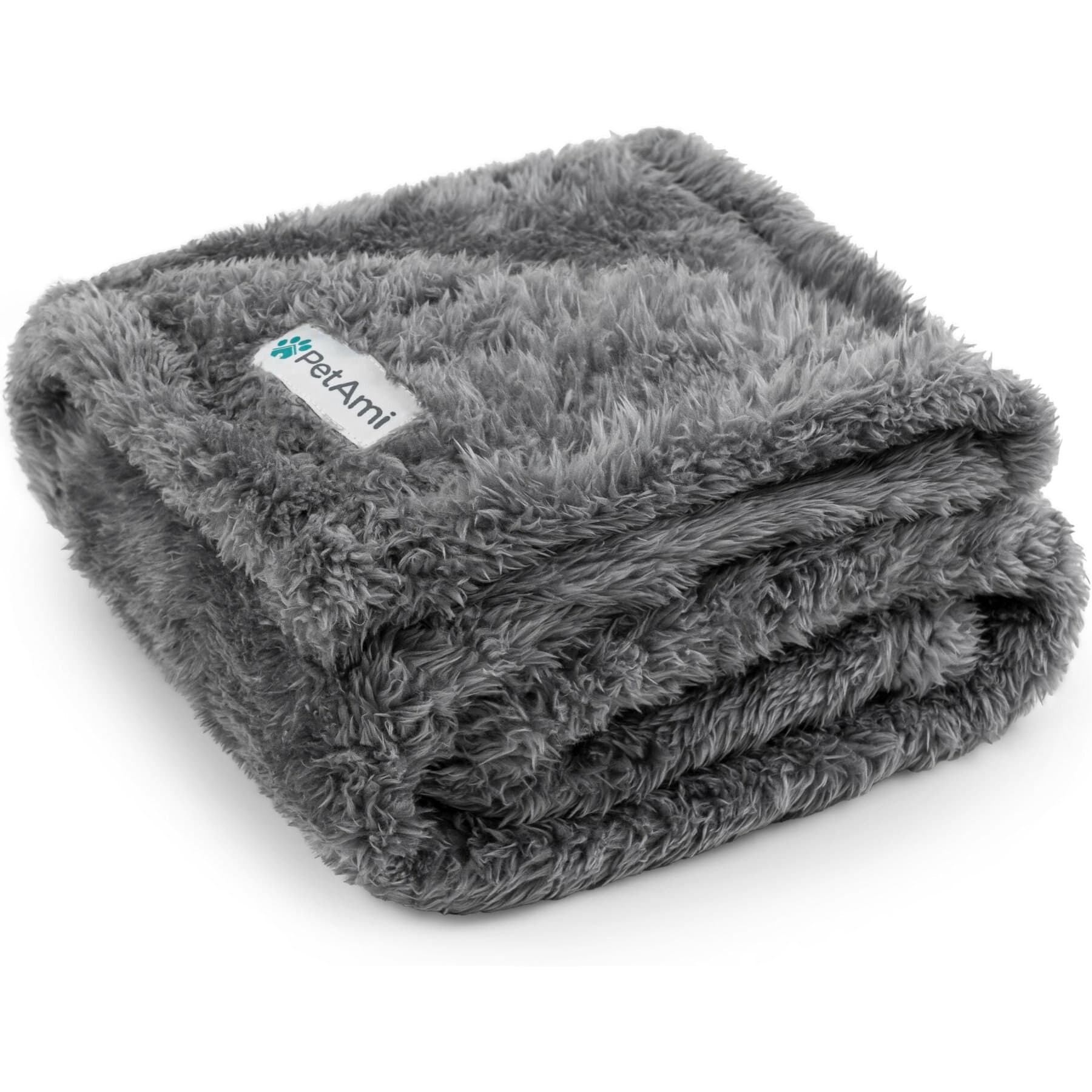 PetAmi PetAmi Fluffy Fleece Cat & Dog Throw Blanket, Gray, X-Large