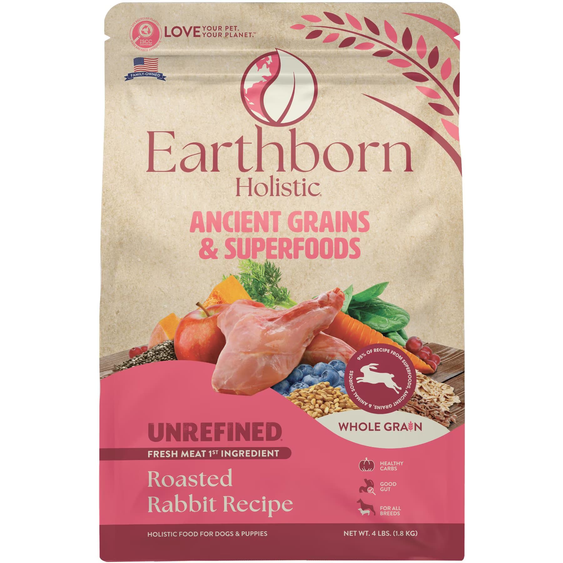 Earthborn Holistic Earthborn Holistic Unrefined Roasted Rabbit with Ancient Grains & Superfoods Dry Dog Food