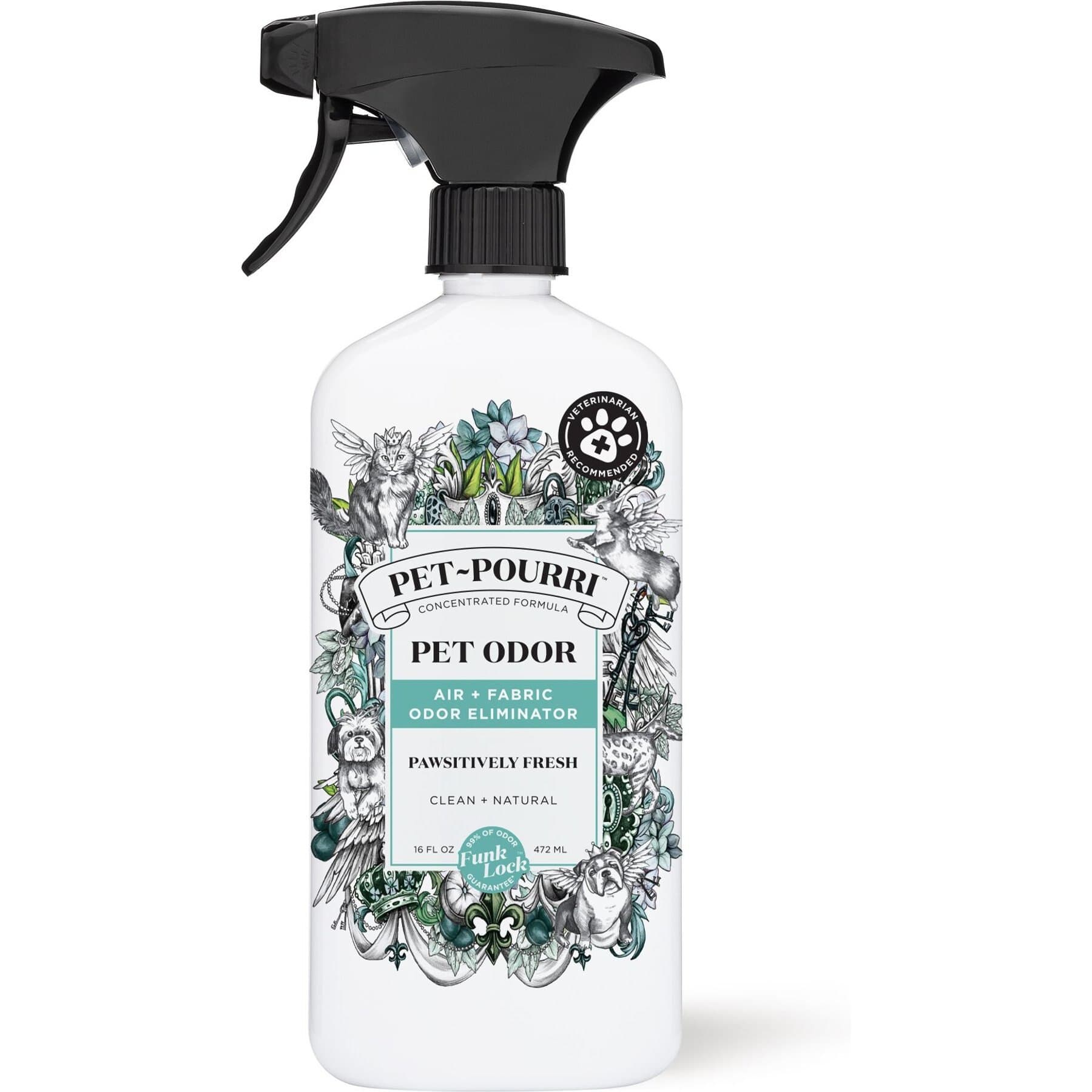 Pet-Pourri Pet-Pourri Pawsitively Fresh Air + Fabric Dog & Cat Odor Eliminator, 1.4-fl oz bottle