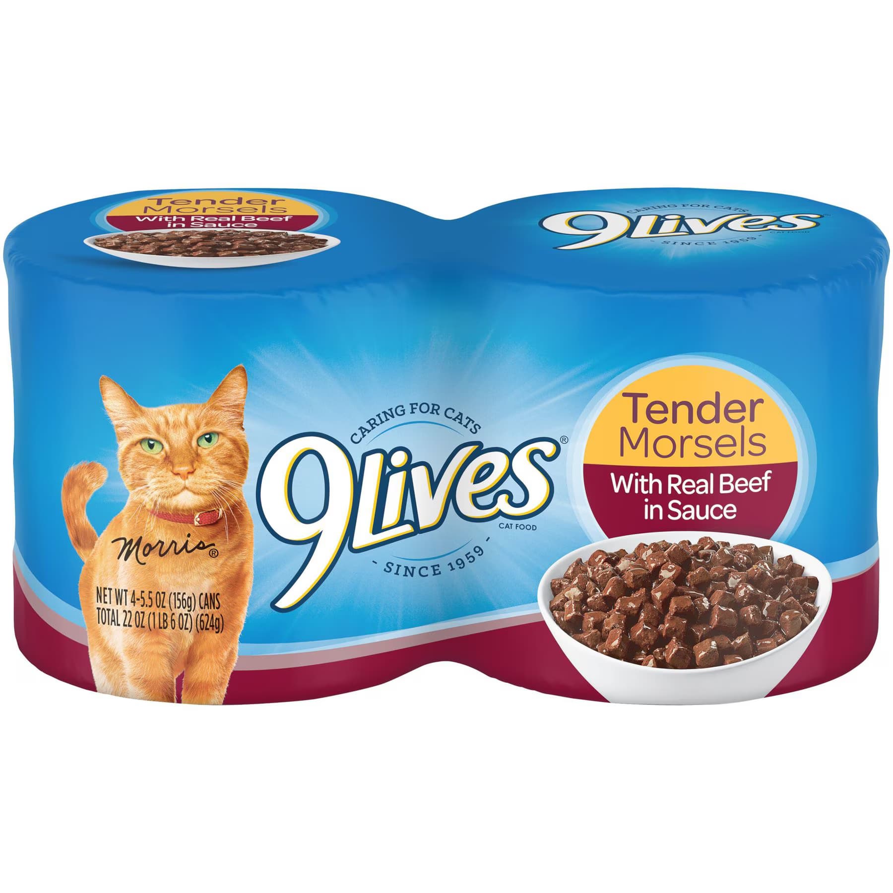 9 Lives Tender Morsels with Real Beef In Sauce Wet Cat Food — view 2