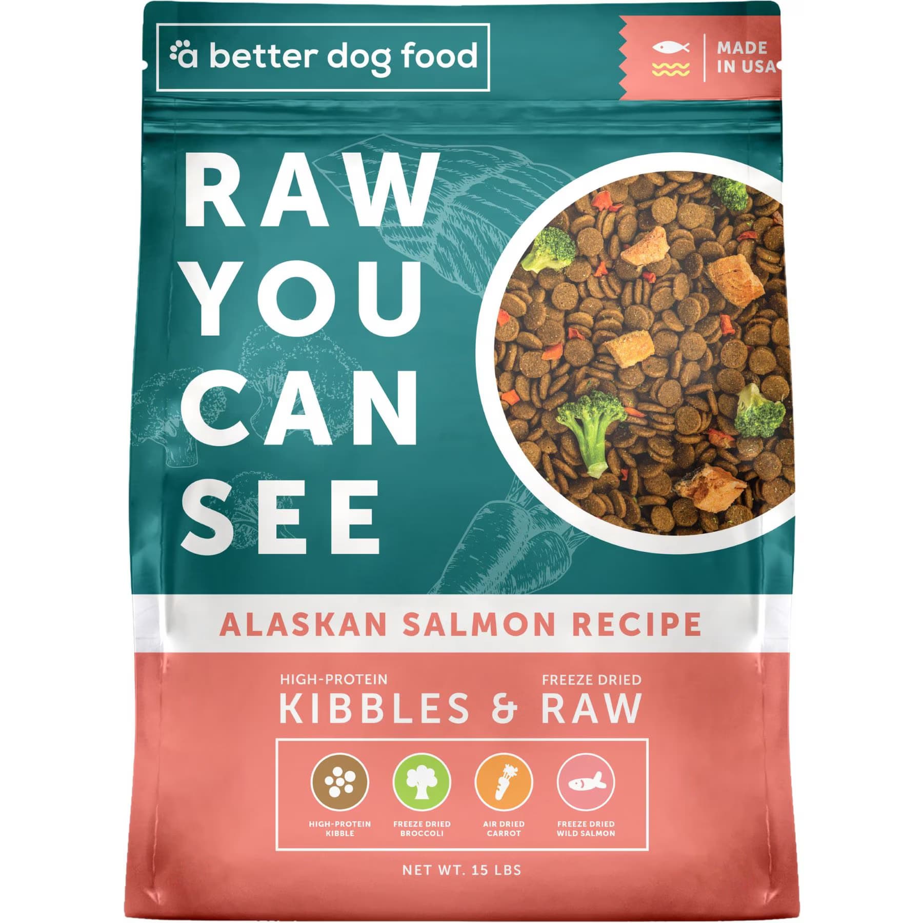 A Better Treat A Better Treat Raw You Can See Salmon Recipe High-Protein Kibble & Raw Freeze-Dried Dog Food