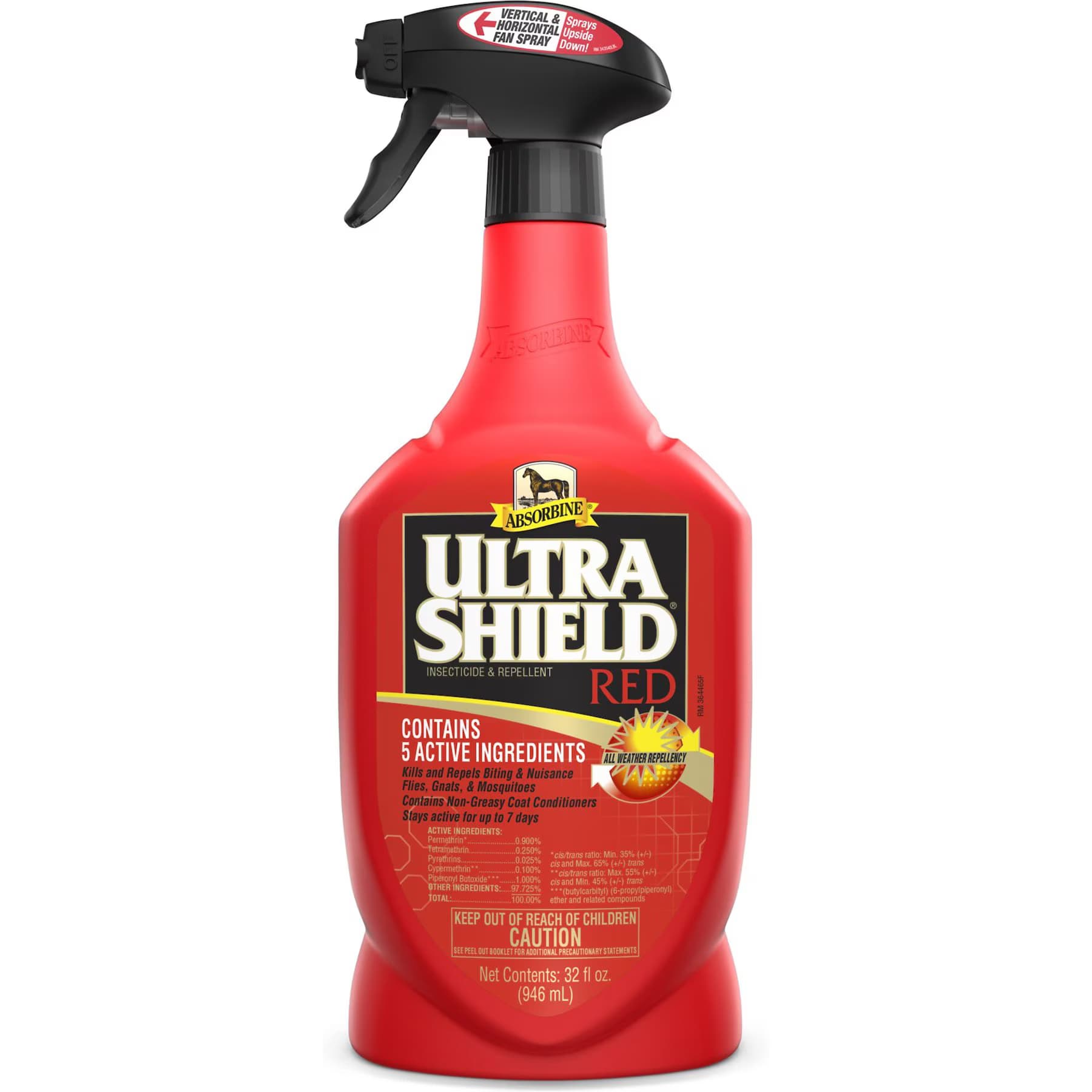 Absorbine Ultrashield Red Insecticide & Repellent Horse Fly Spray Refill, 32-fl oz bottle — view 3